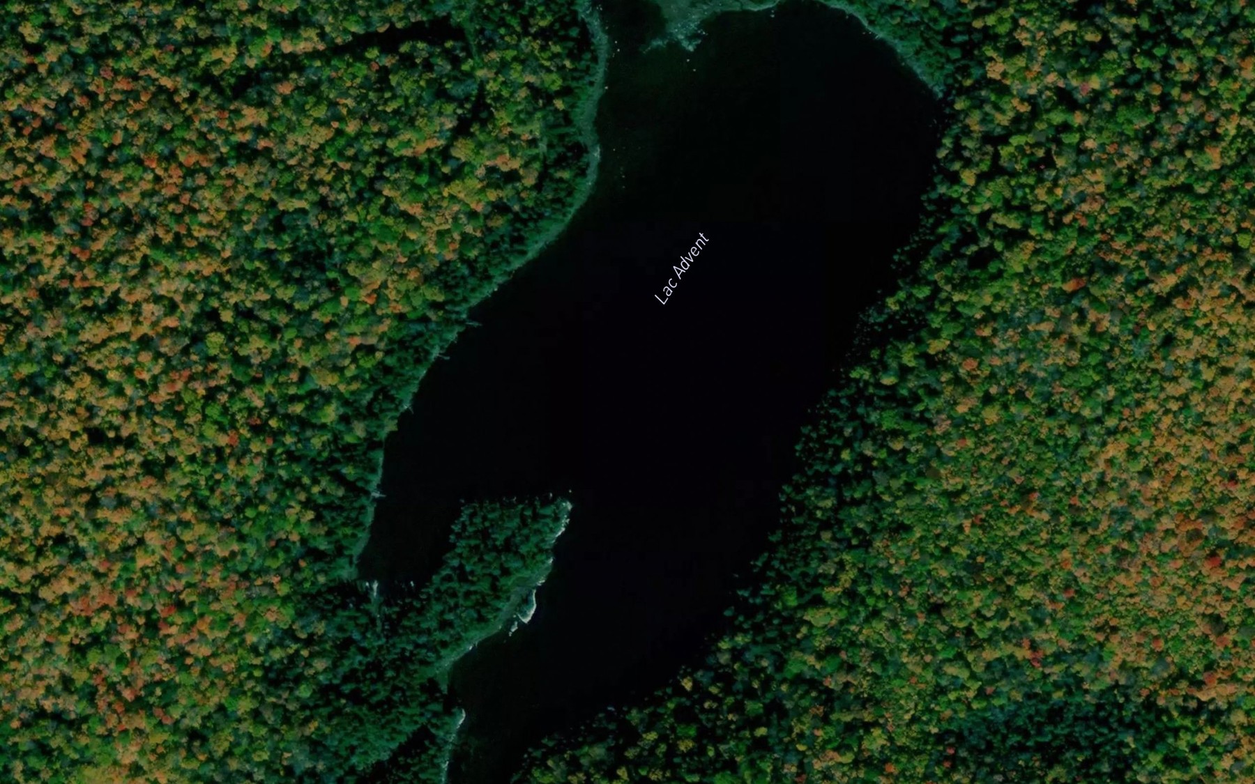 Satellite map of the Lac Advent
