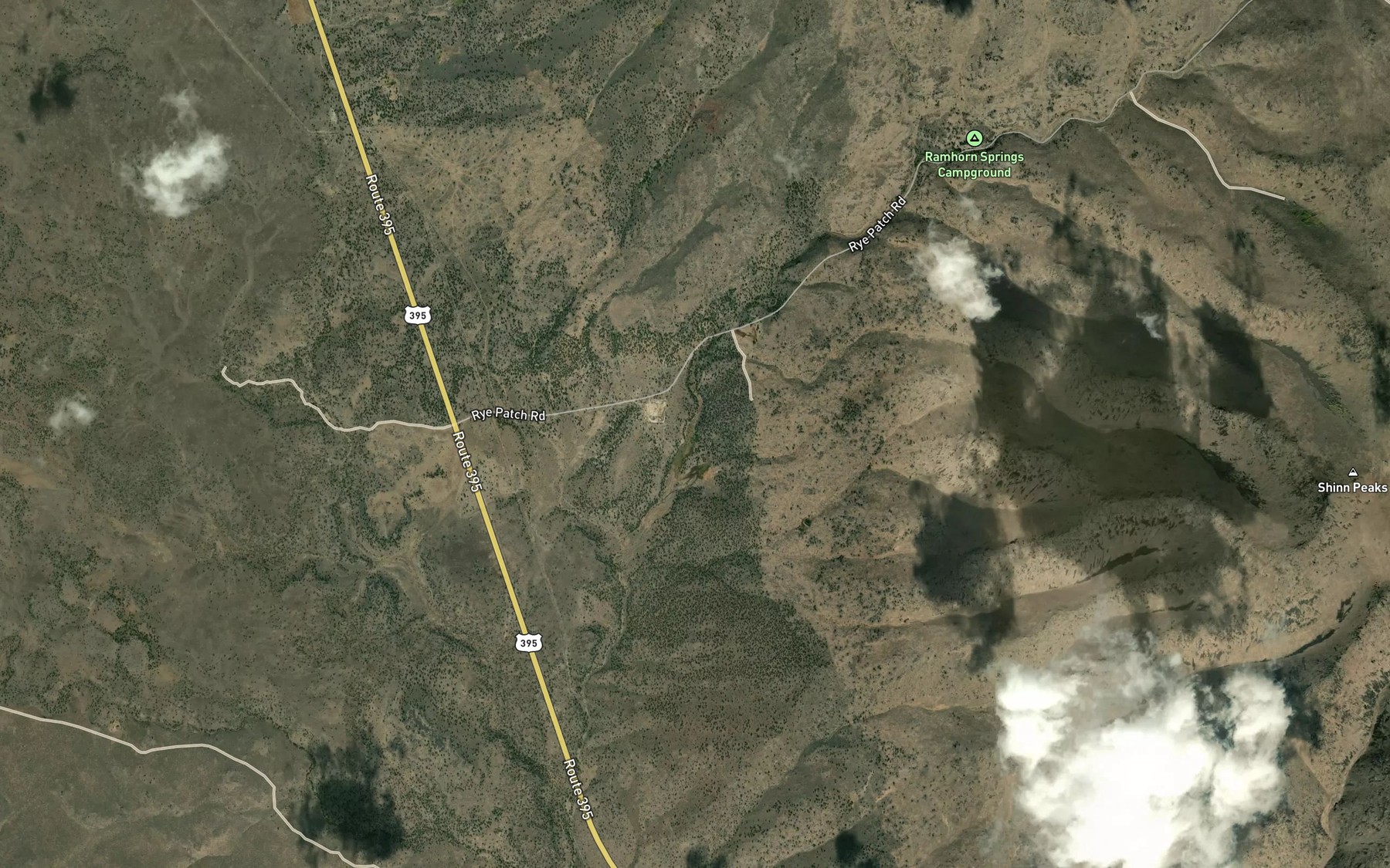 Satellite map of the Rye Ranch Spring