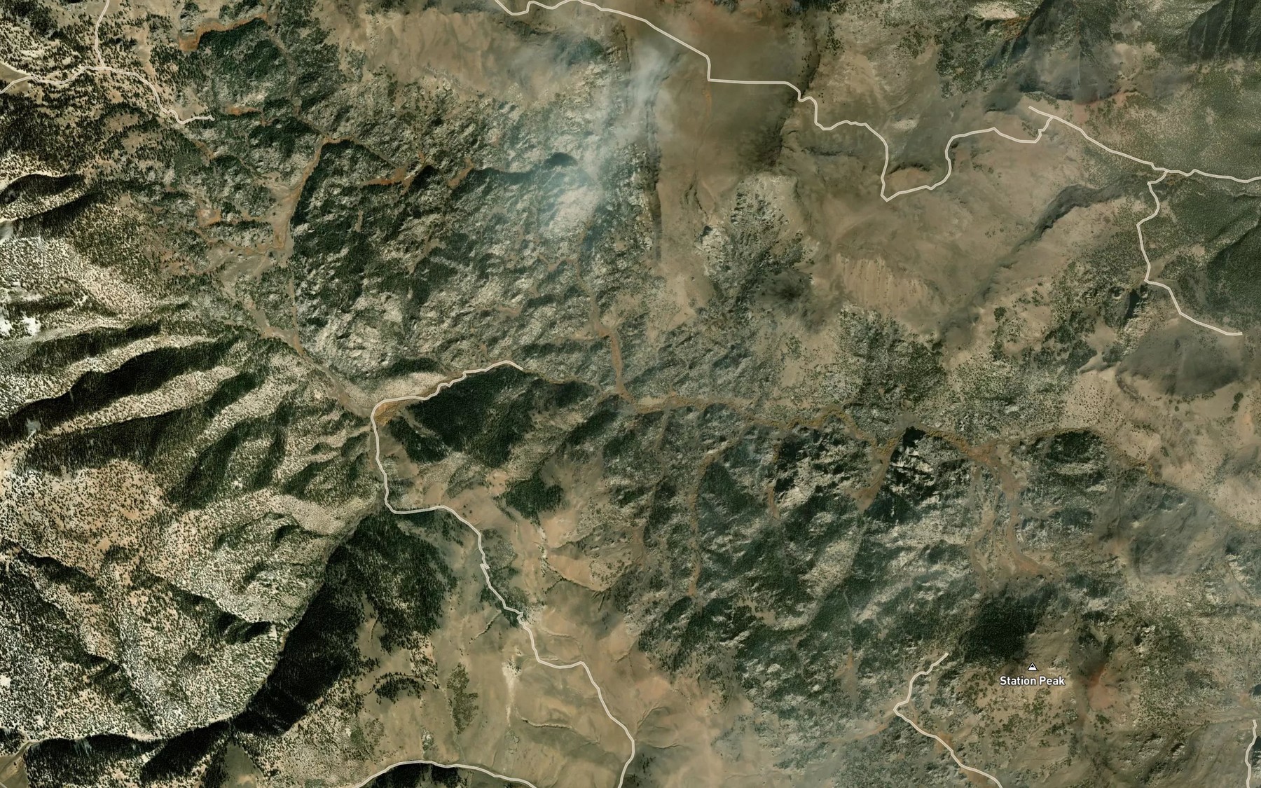Satellite map of the South Fork Cottonwood Creek