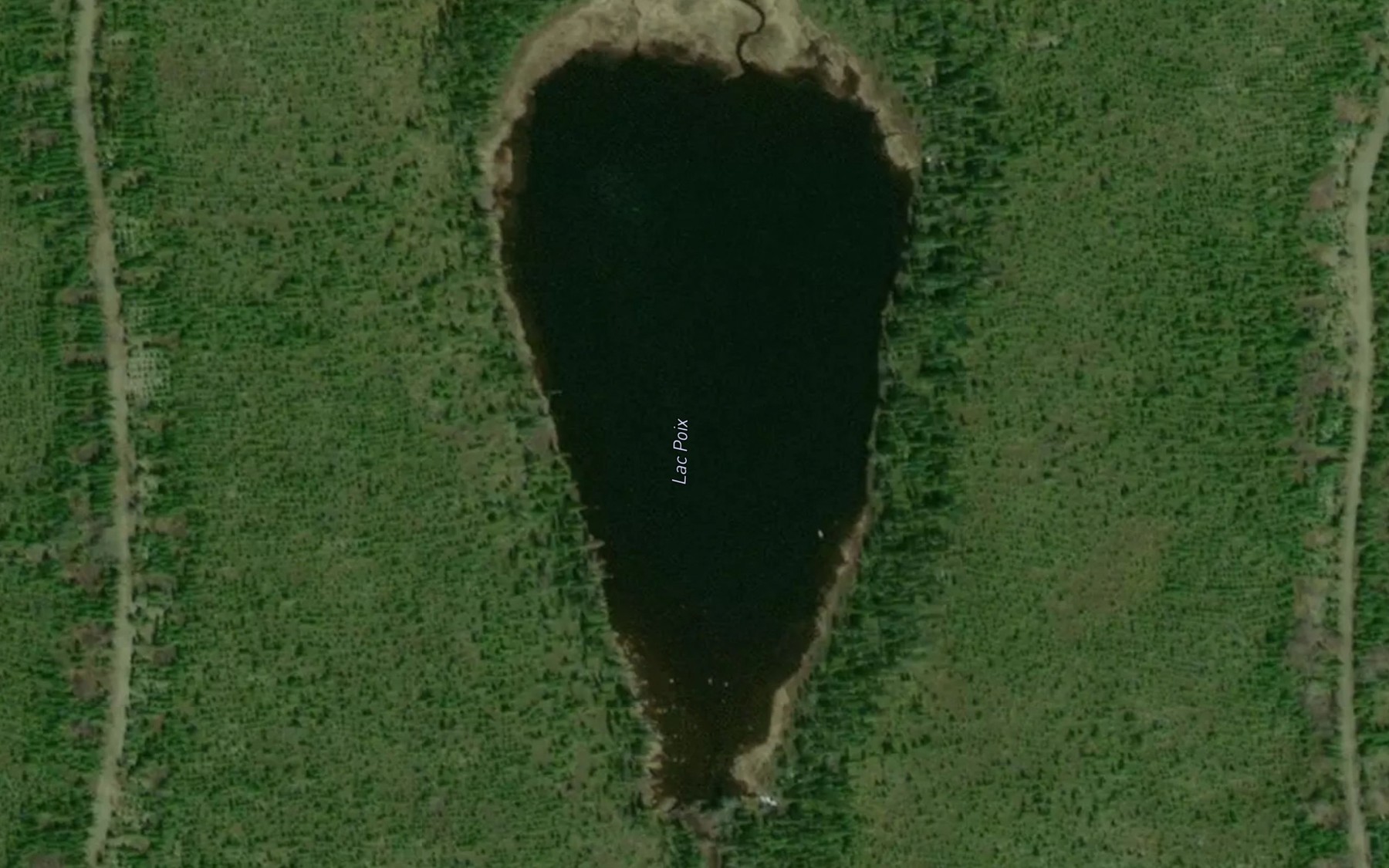 Satellite map of the Lac Poix