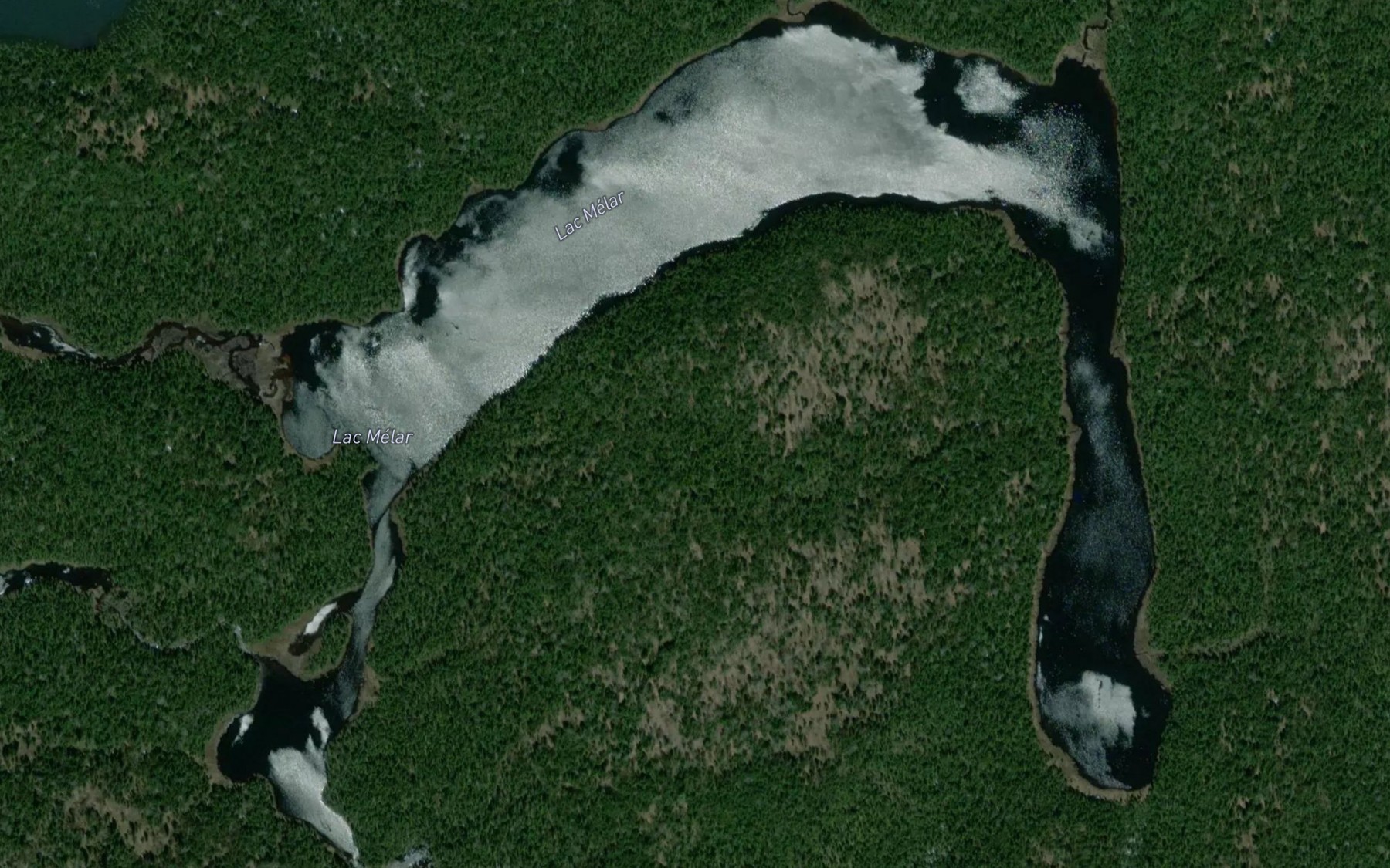 Satellite map of the Lac Melar