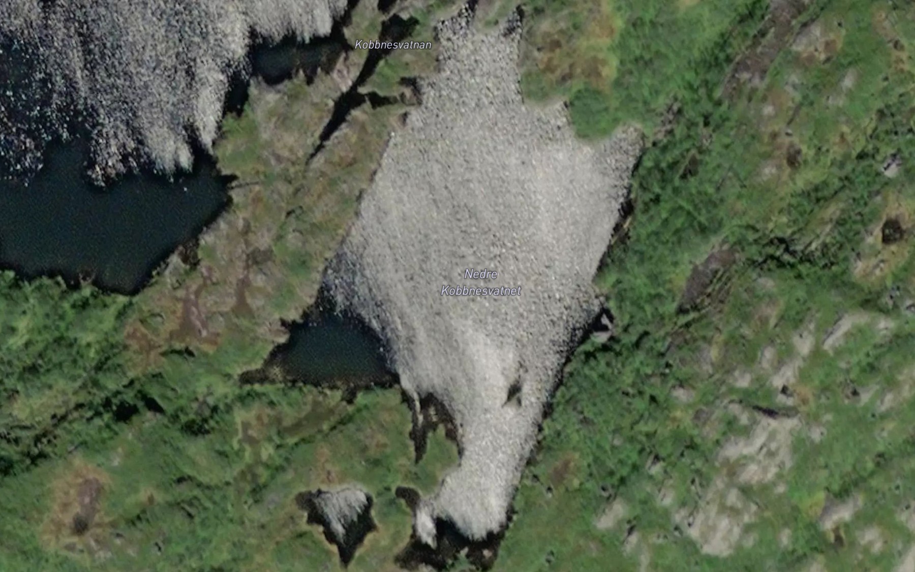 Satellite map of the Nedre Kobbnesvatnet