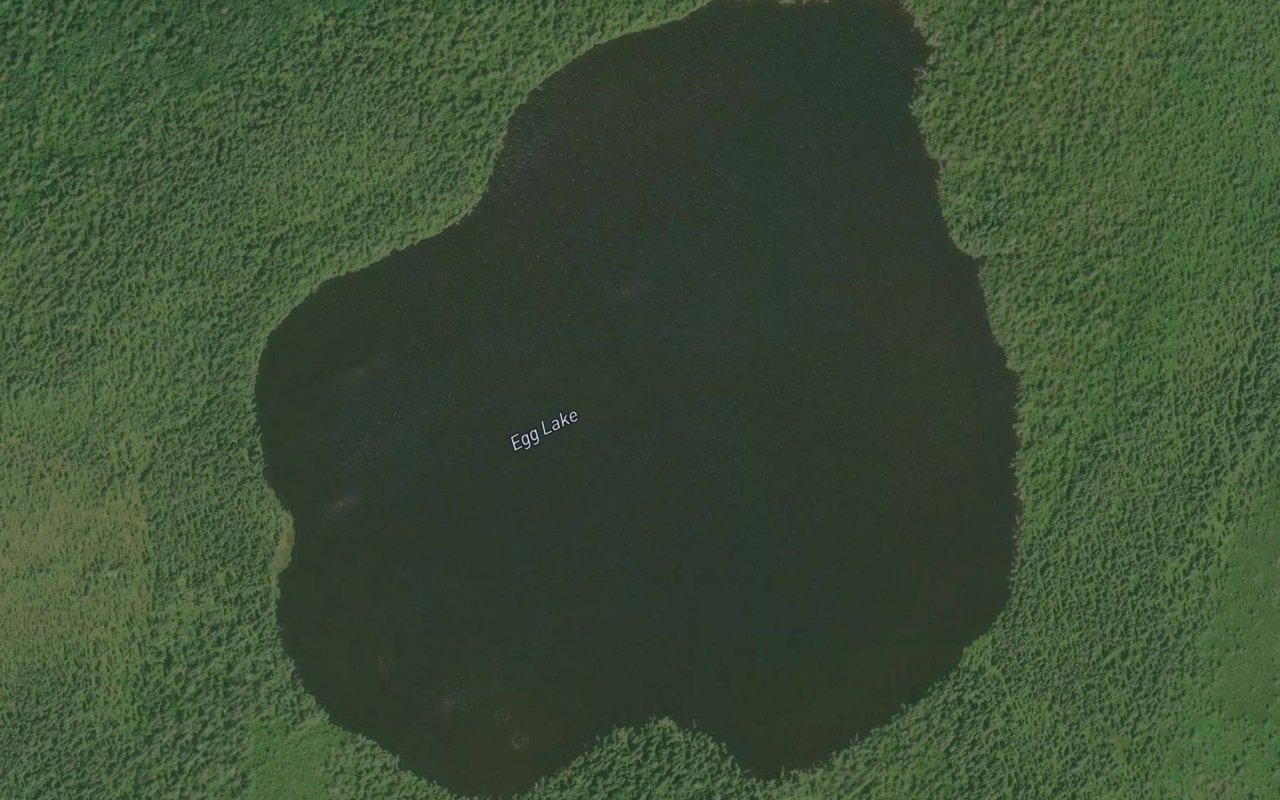 Satellite map of the Egg Lake