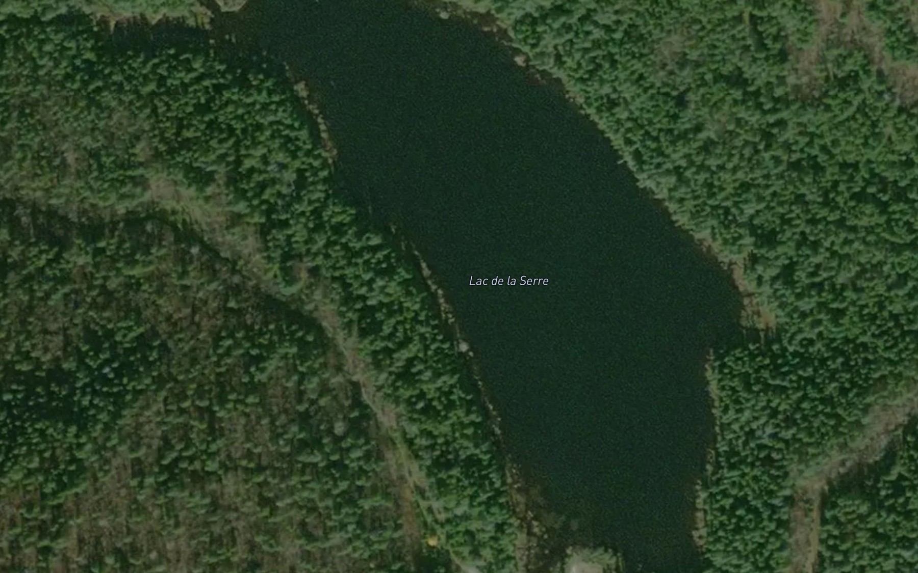 Satellite map of the Lac de la Serre