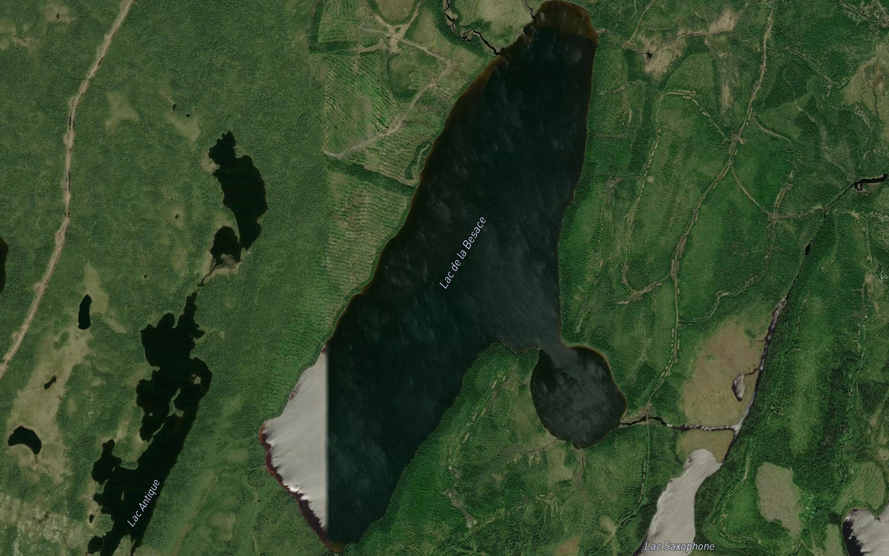 Satellite map of the Lac de la Besace