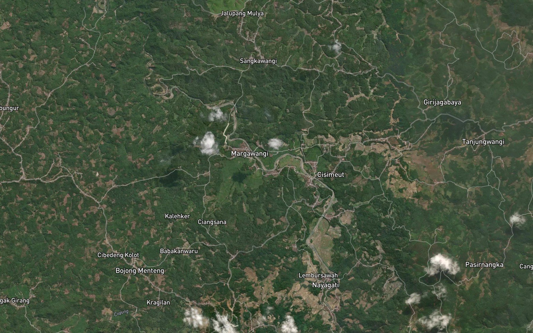 Satellite map of the Ci Peuyah