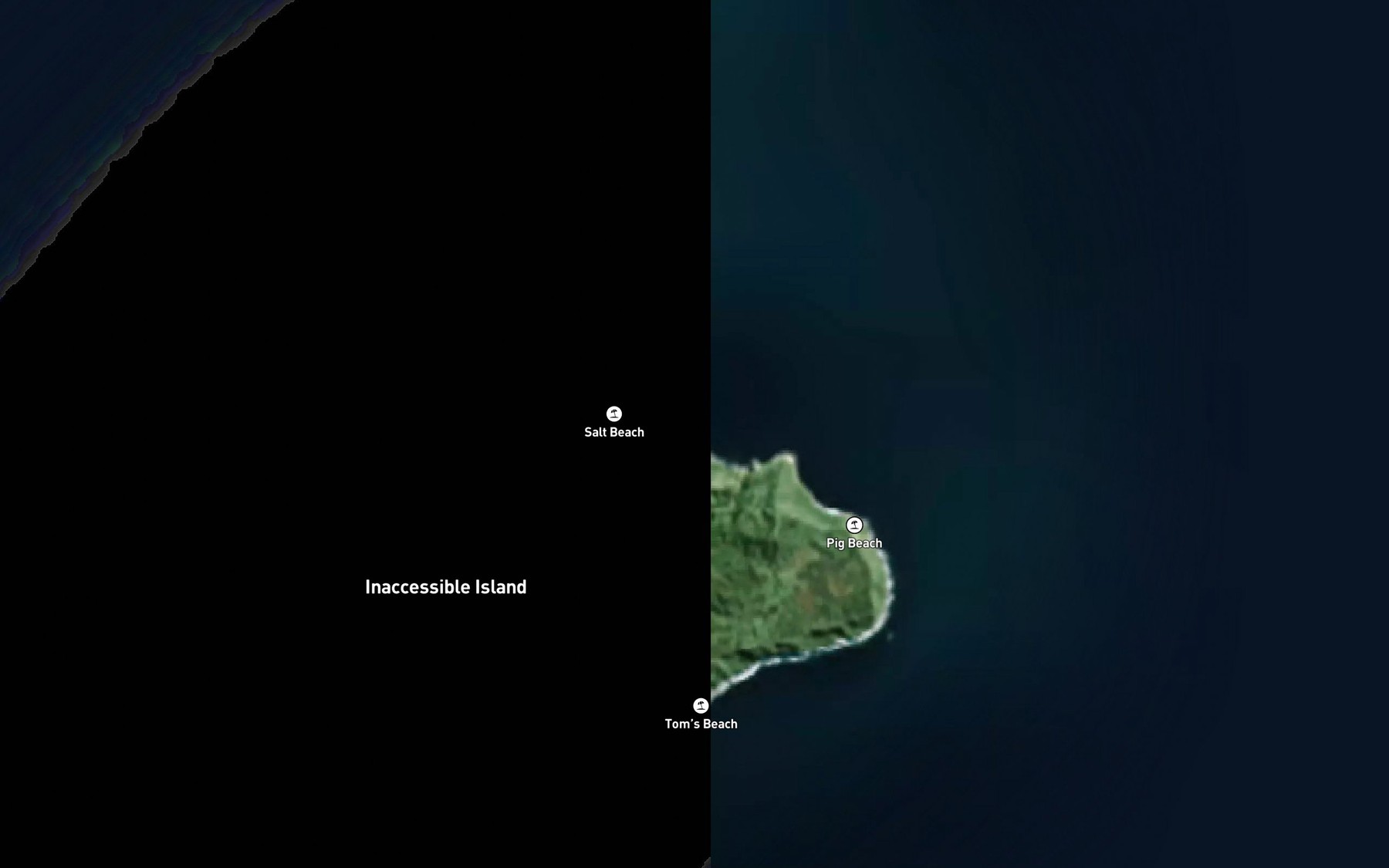 Satellite map of the Carlisle Bay