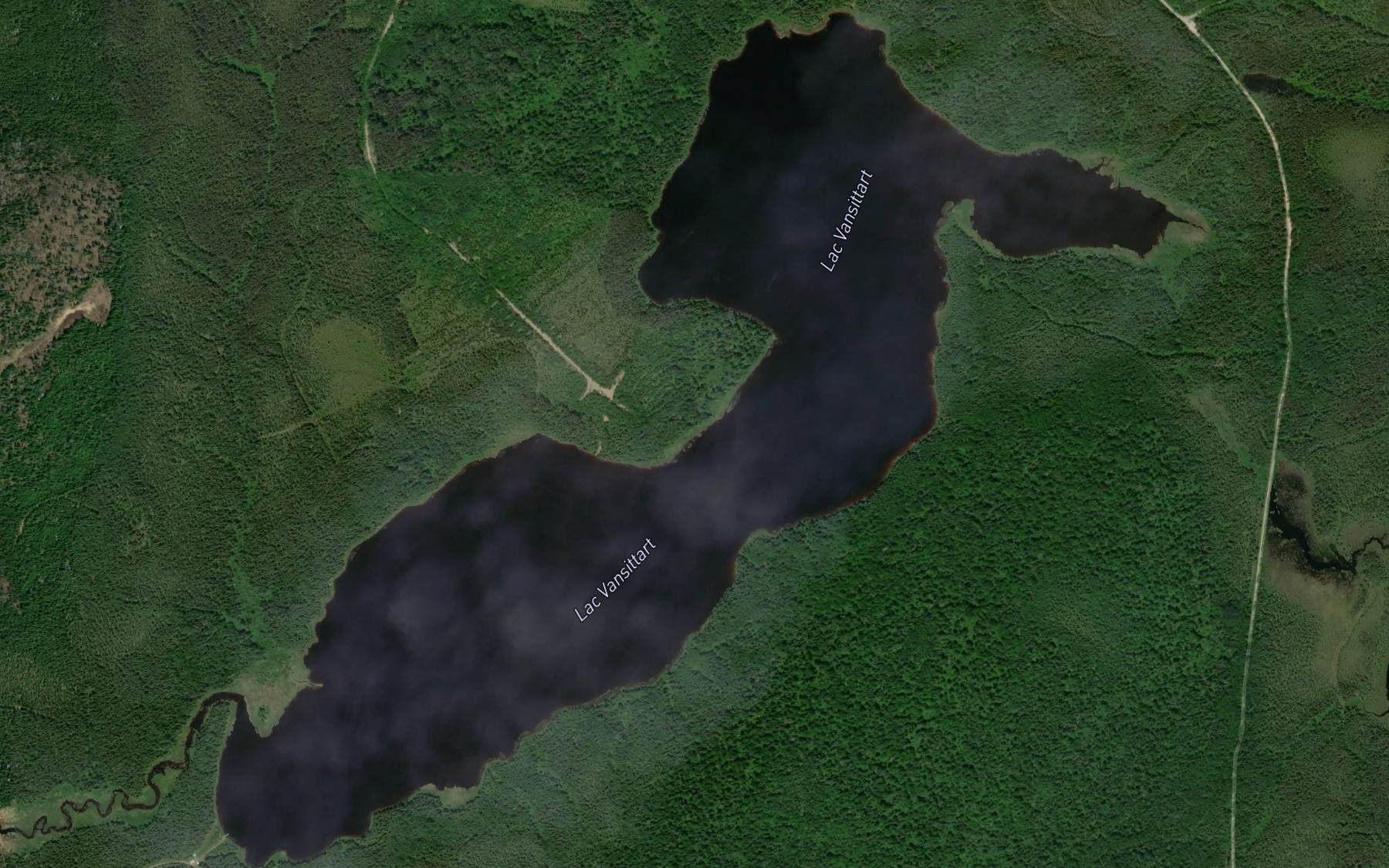 Satellite map of the Lac Vansittart