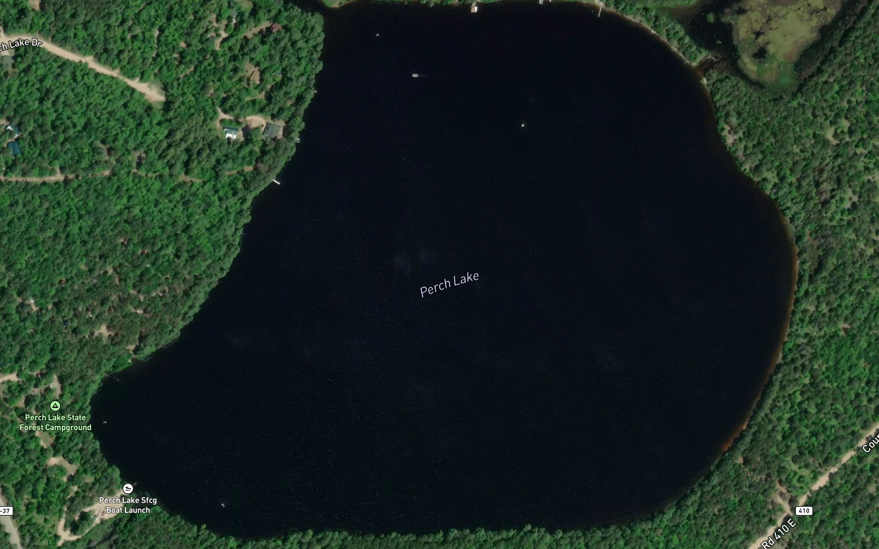 Satellite map of the Perch Lake