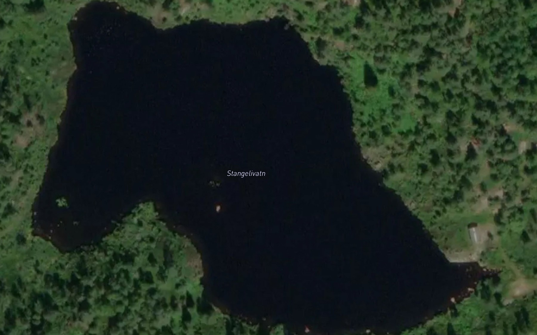 Satellite map of the Stangelivatn