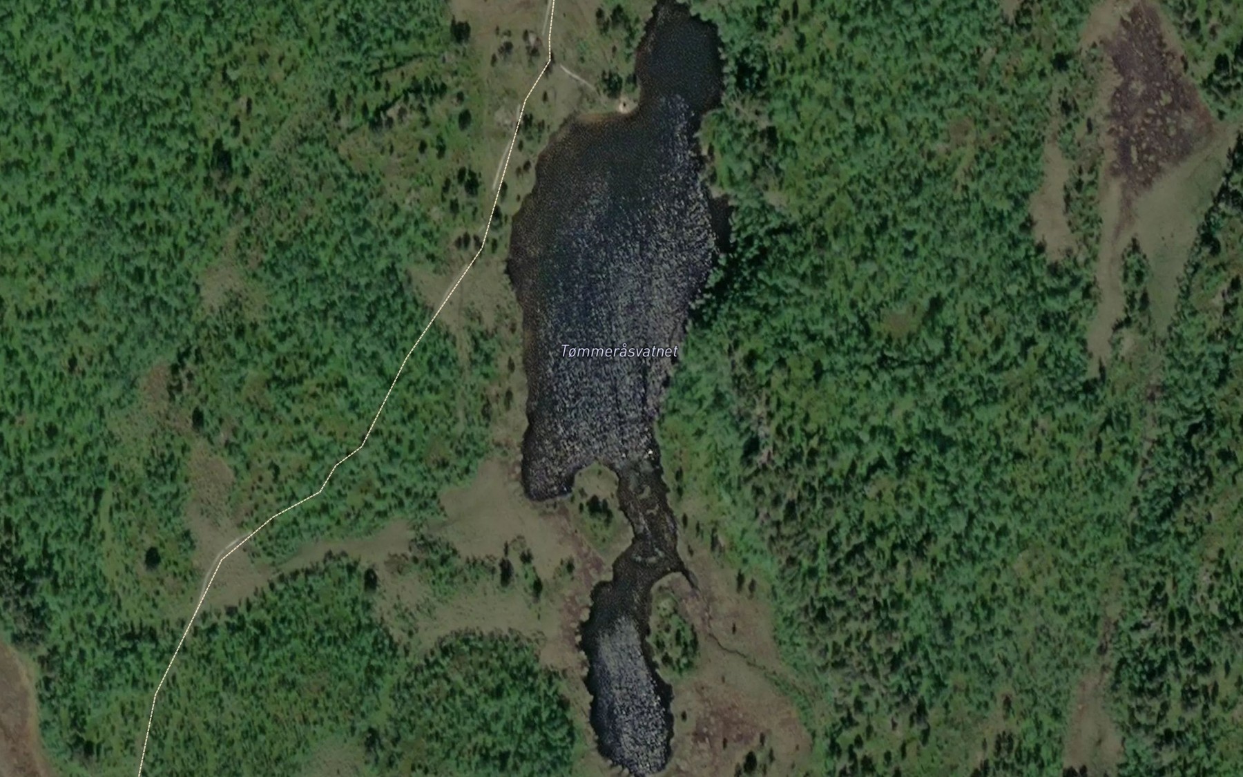 Satellite map of the Tommervatnet