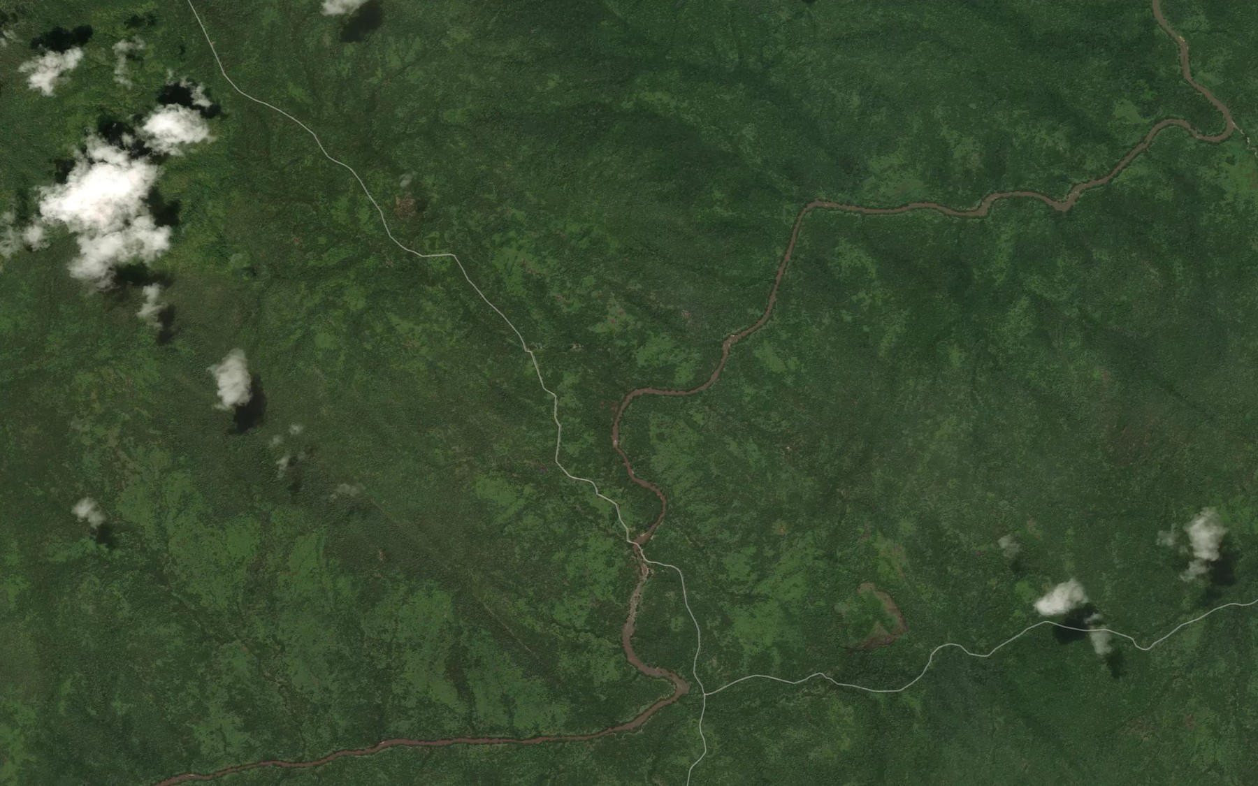 Satellite map of the River Tapare