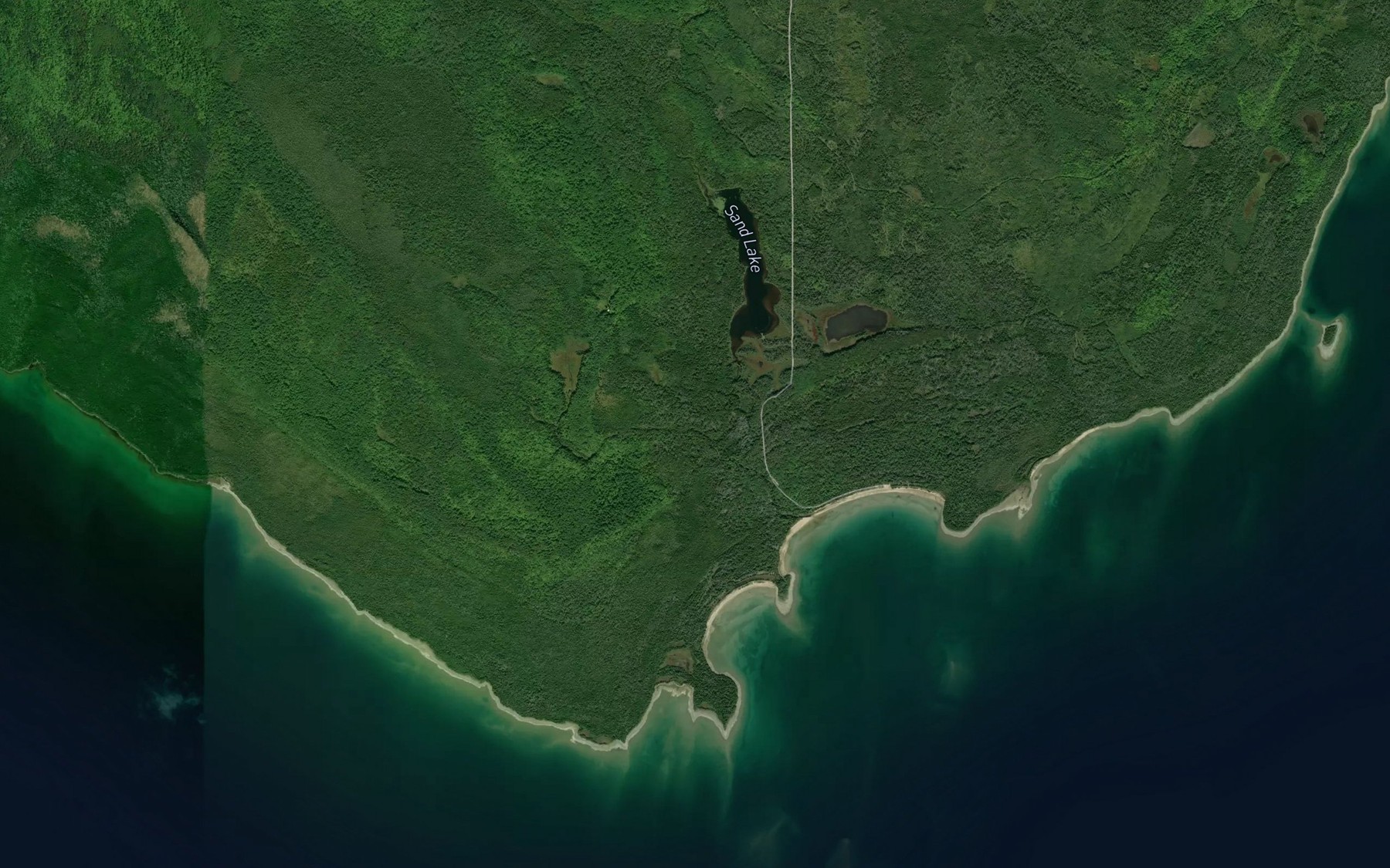 Satellite map of the Sand Creek