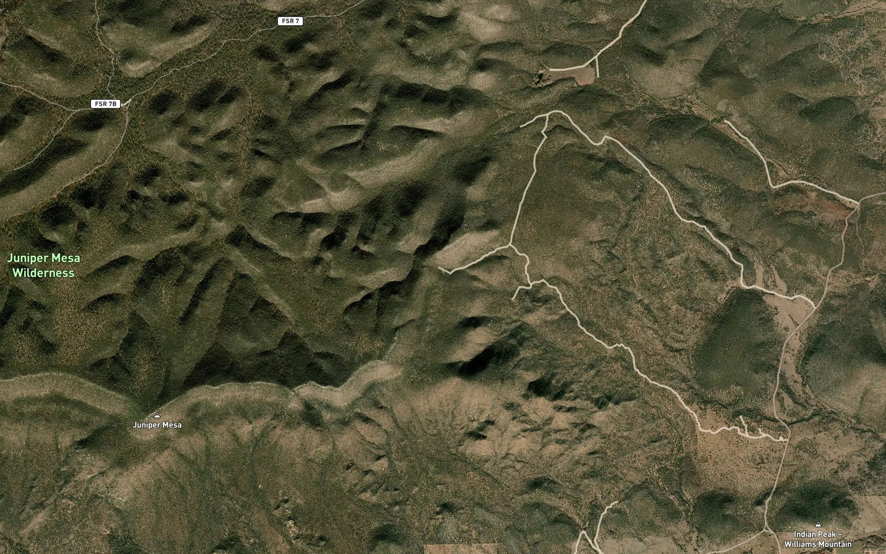 Satellite map of the Juniper Spring