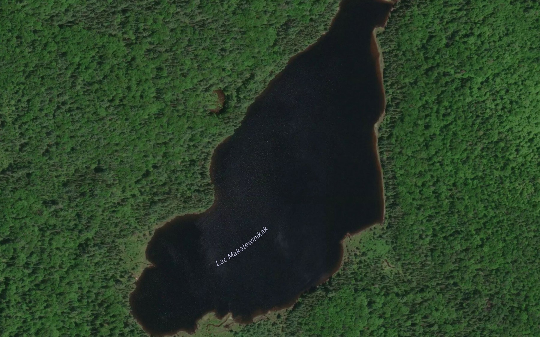 Satellite map of the Lac Makatewinikak