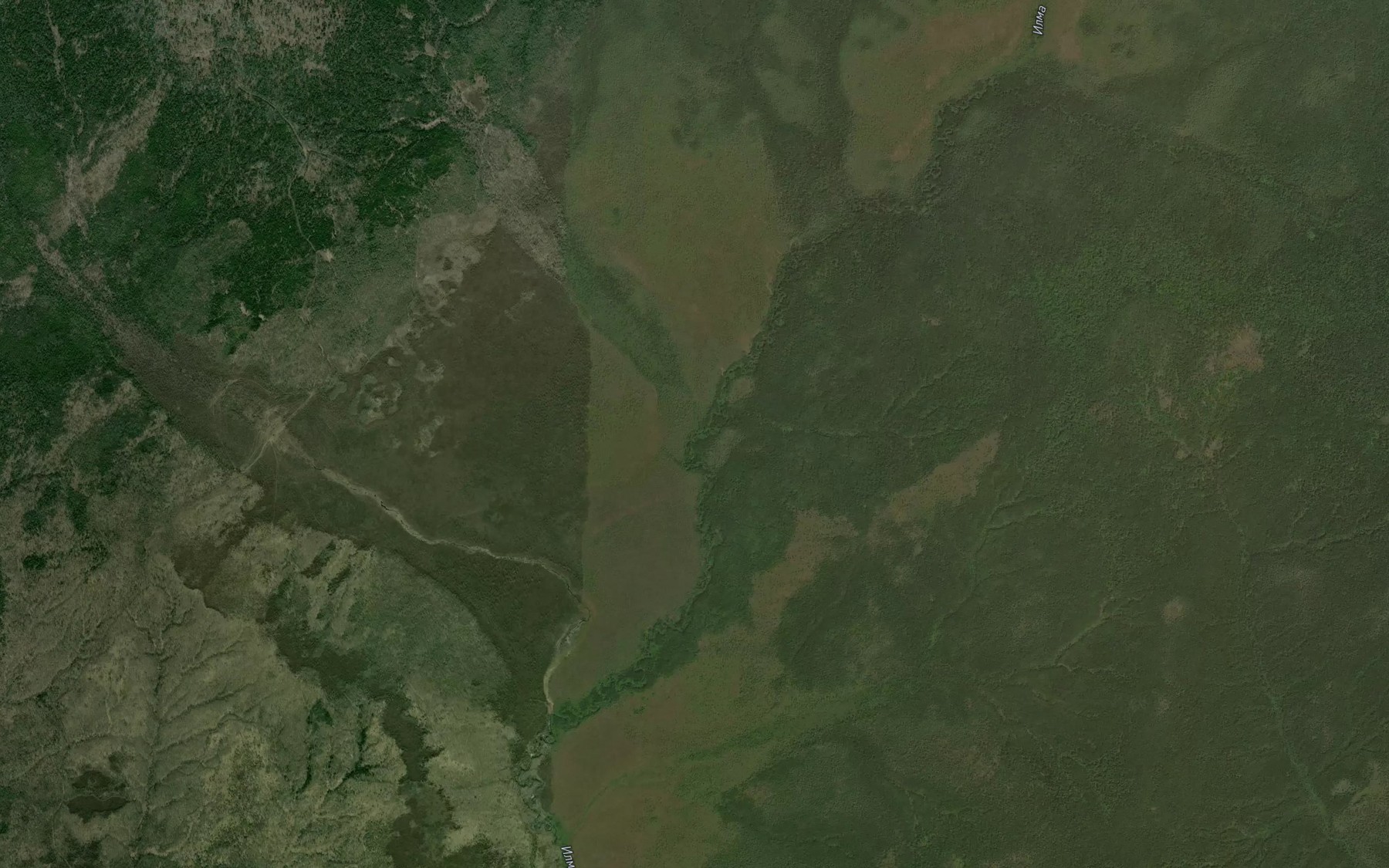 Satellite map of the Malaya Bluzhdaniya