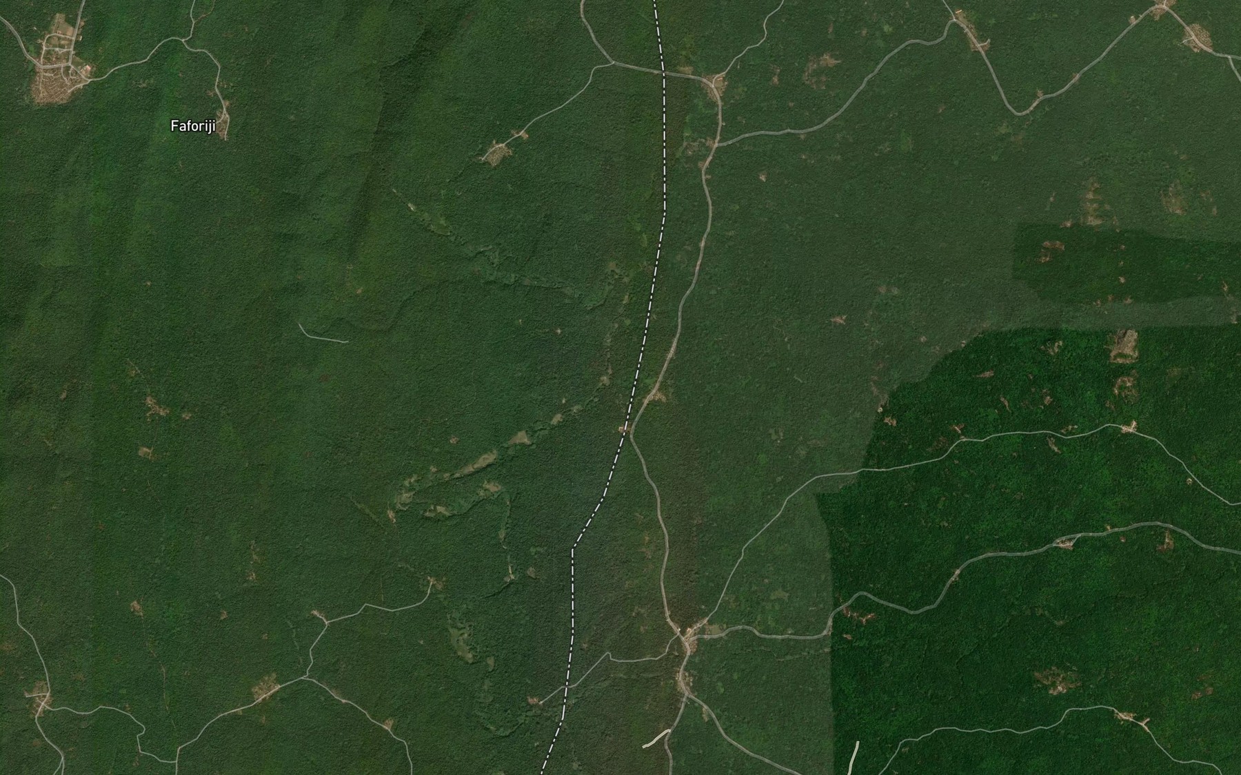 Satellite map of the River Olorombo