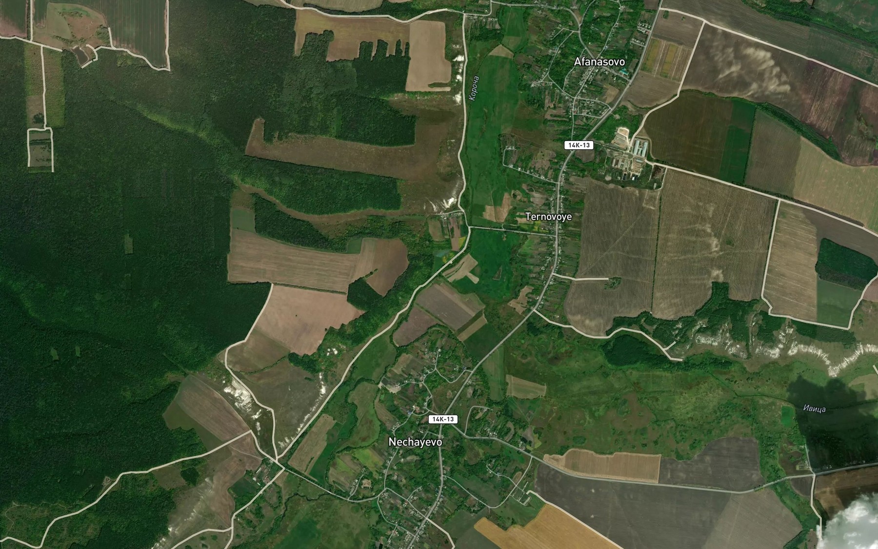 Satellite map of the Mokraya Ivitsa