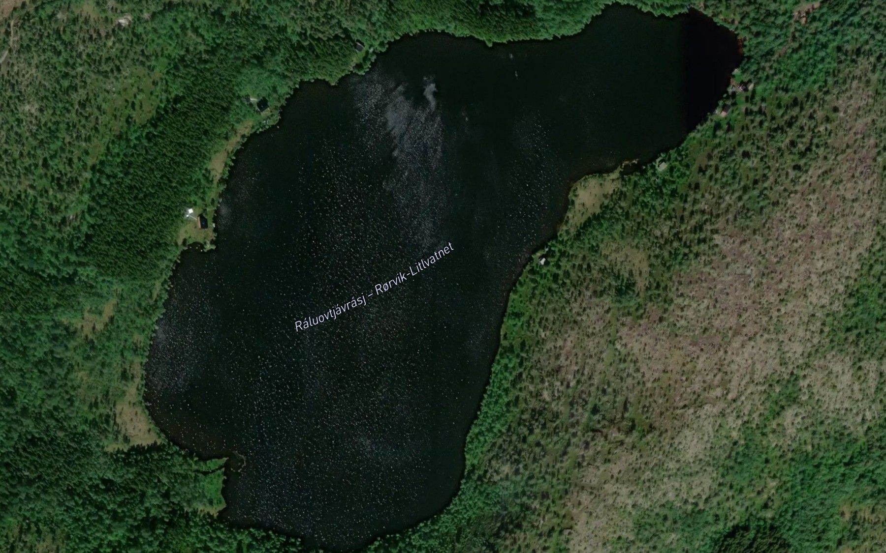 Satellite map of the Royrviklitlvatnet