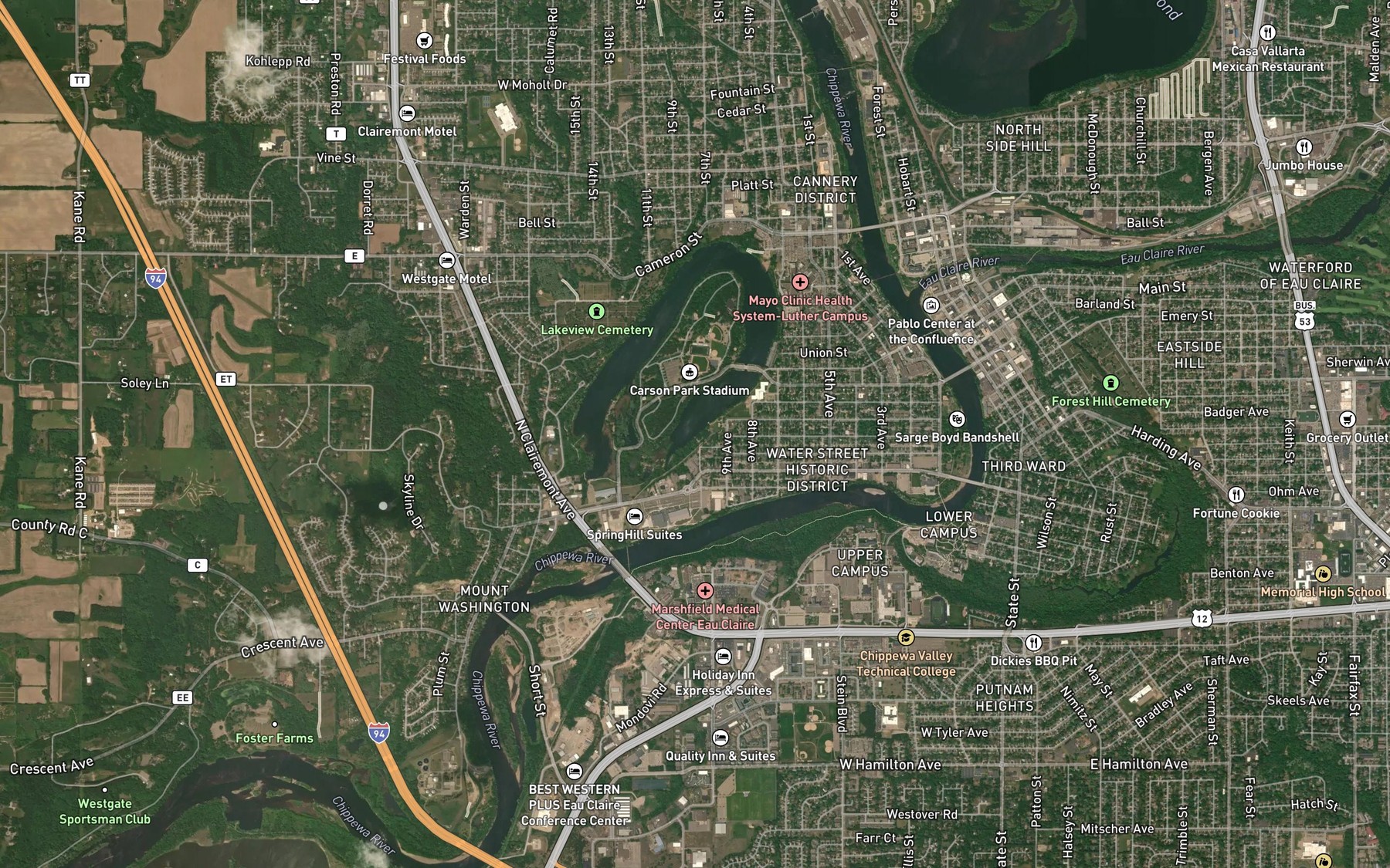 Satellite map of the Spot 6