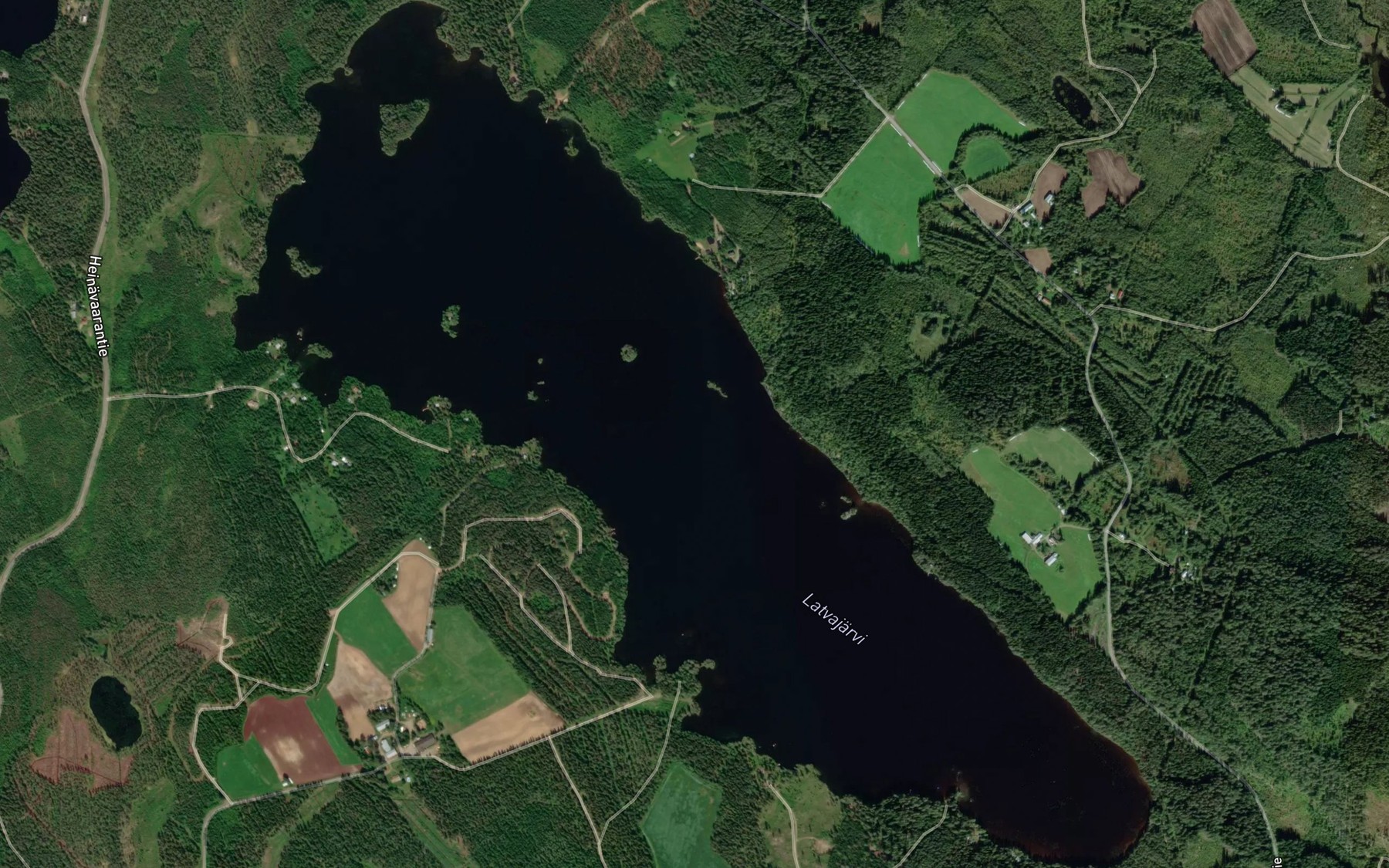 Satellite map of the Latvajarvi