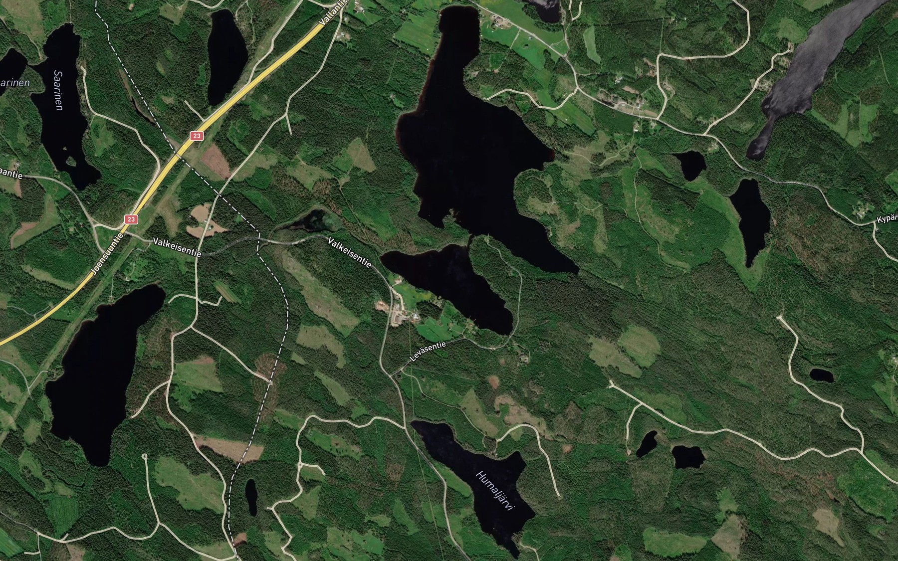 Satellite map of the Levanen