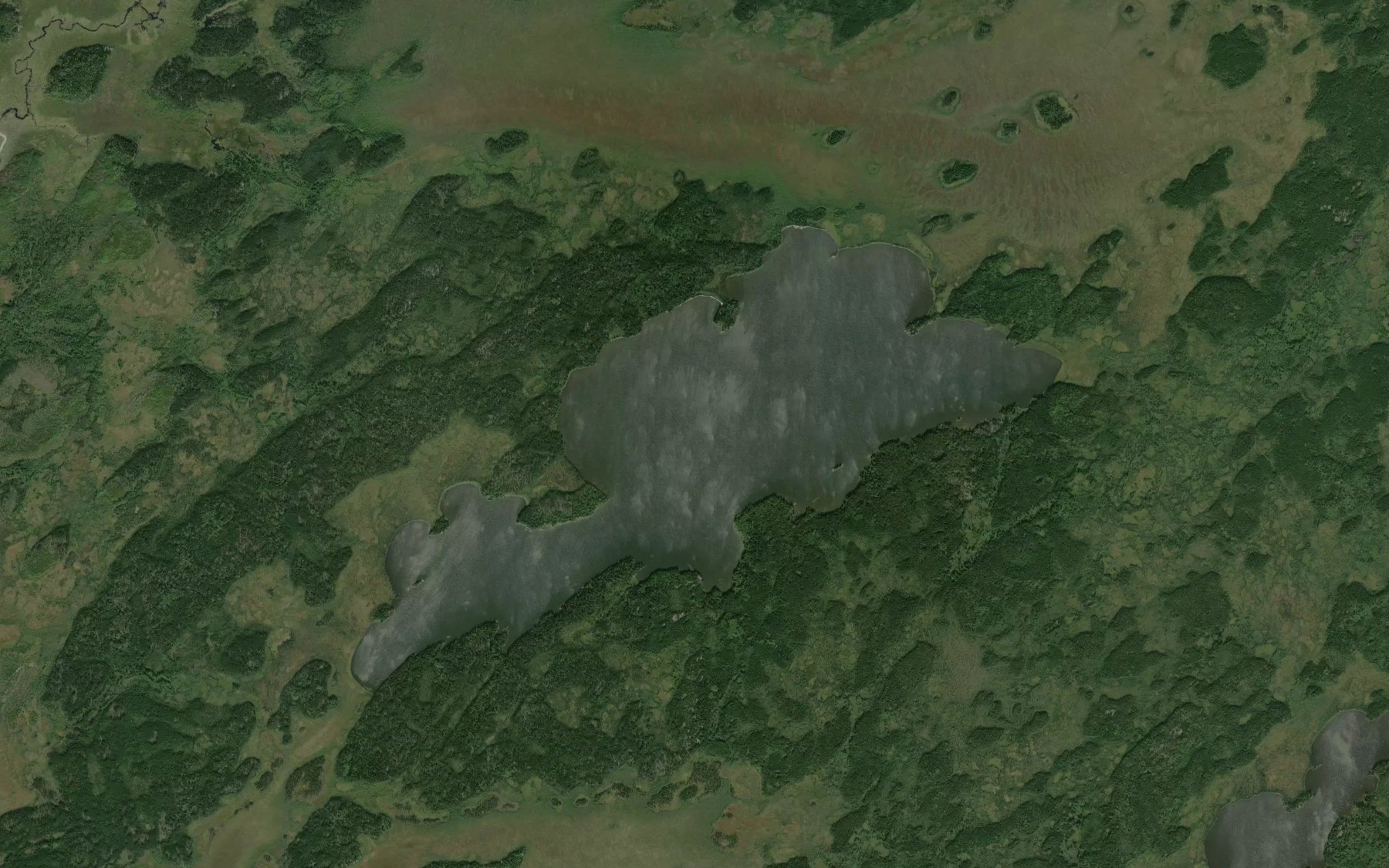 Satellite map of the Lochhead Lake