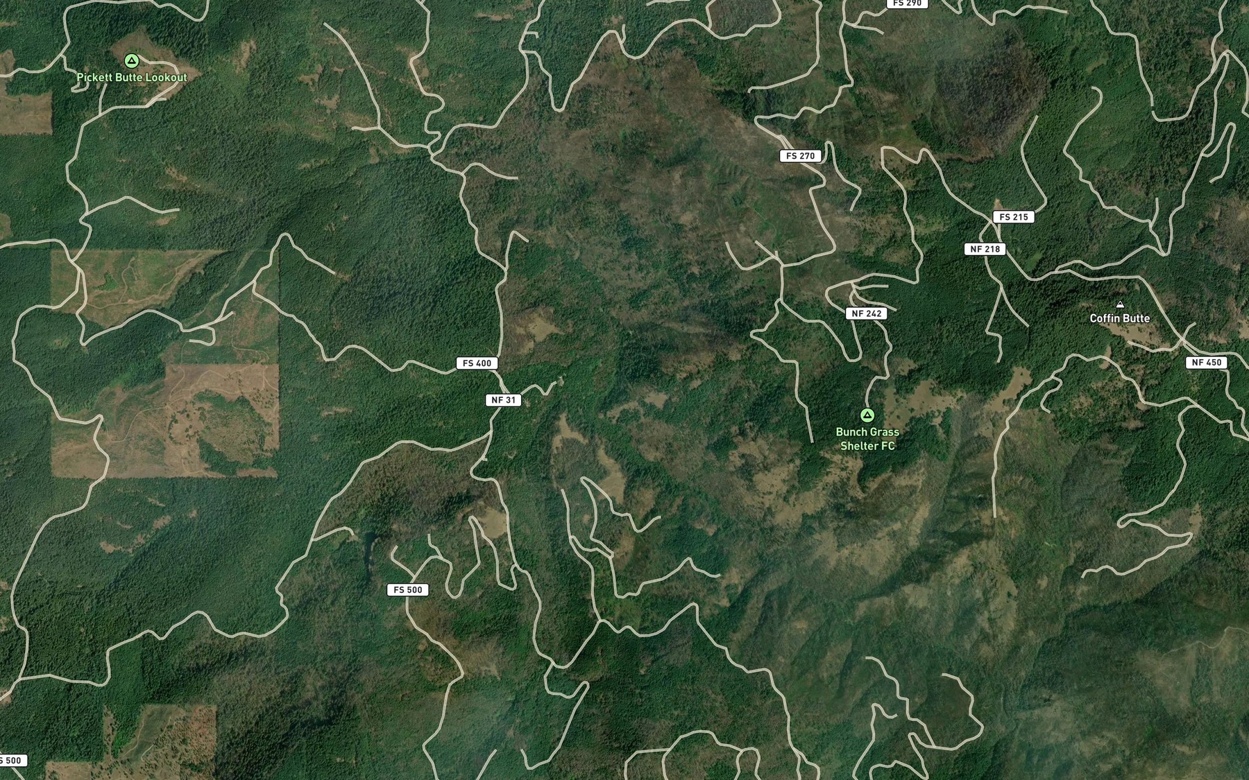 Satellite map of the Beaver Lake