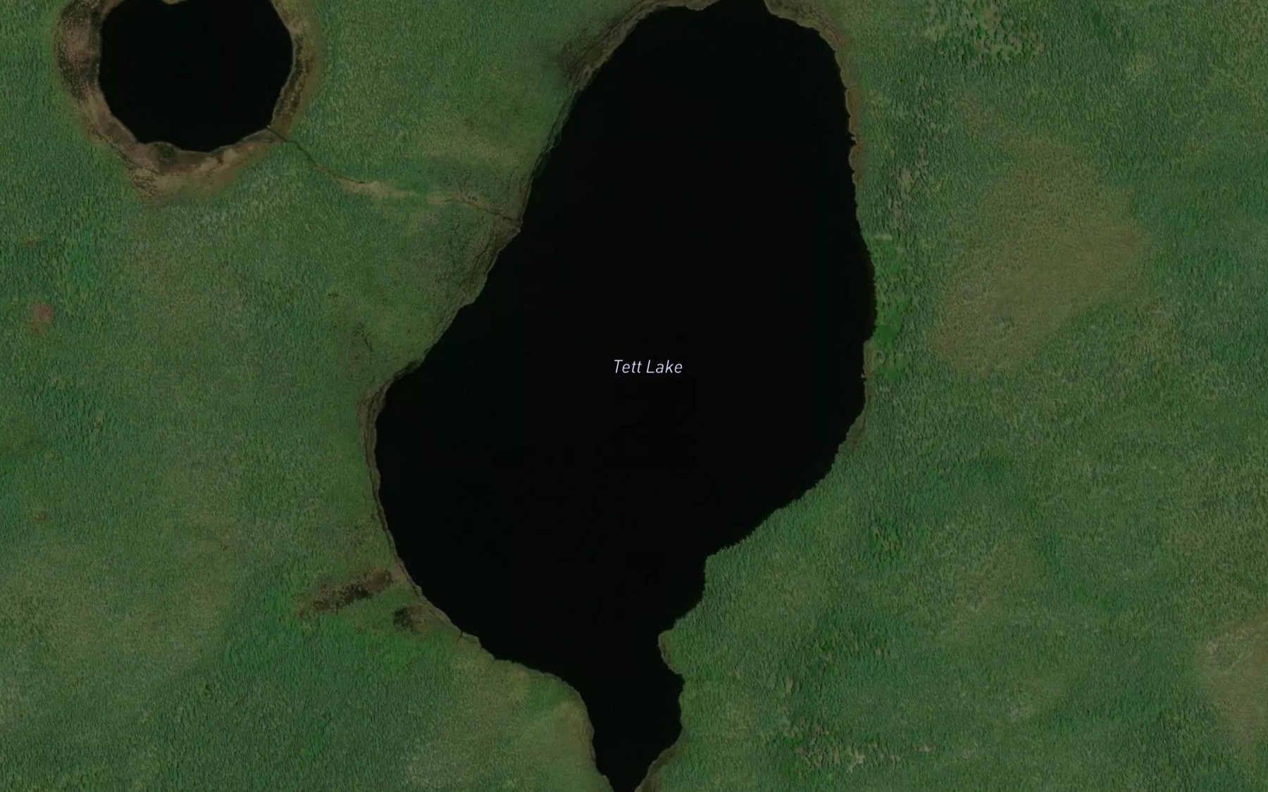 Satellite map of the Tett Lake