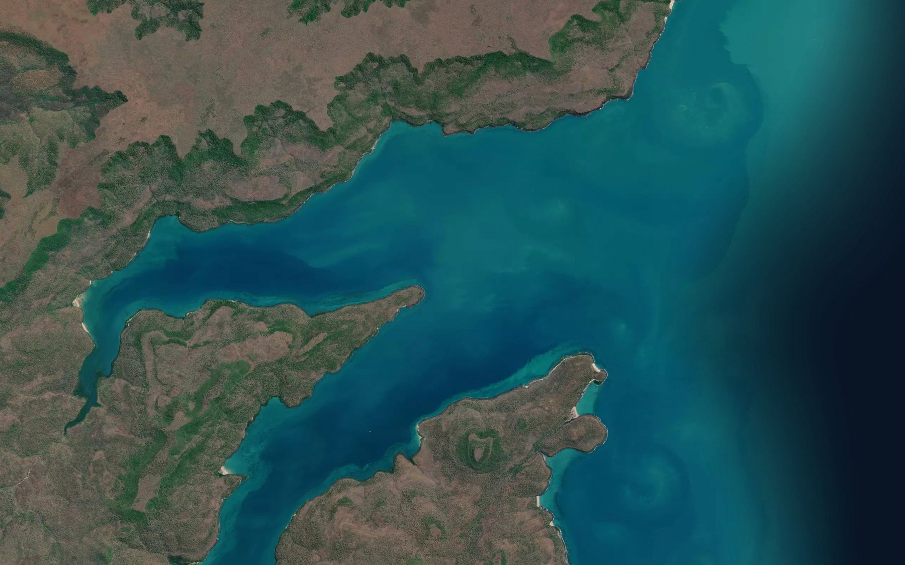 Satellite map of the Seaflower Bay