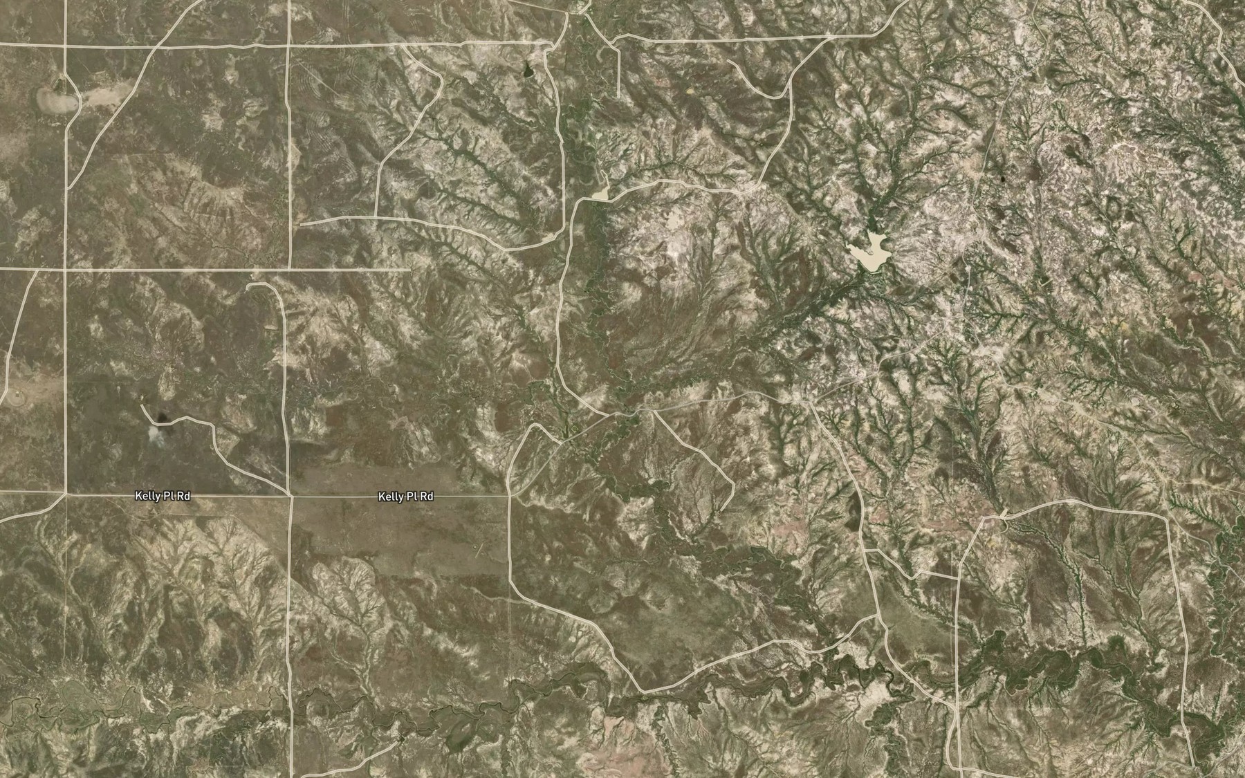 Satellite map of the Little Rat Creek