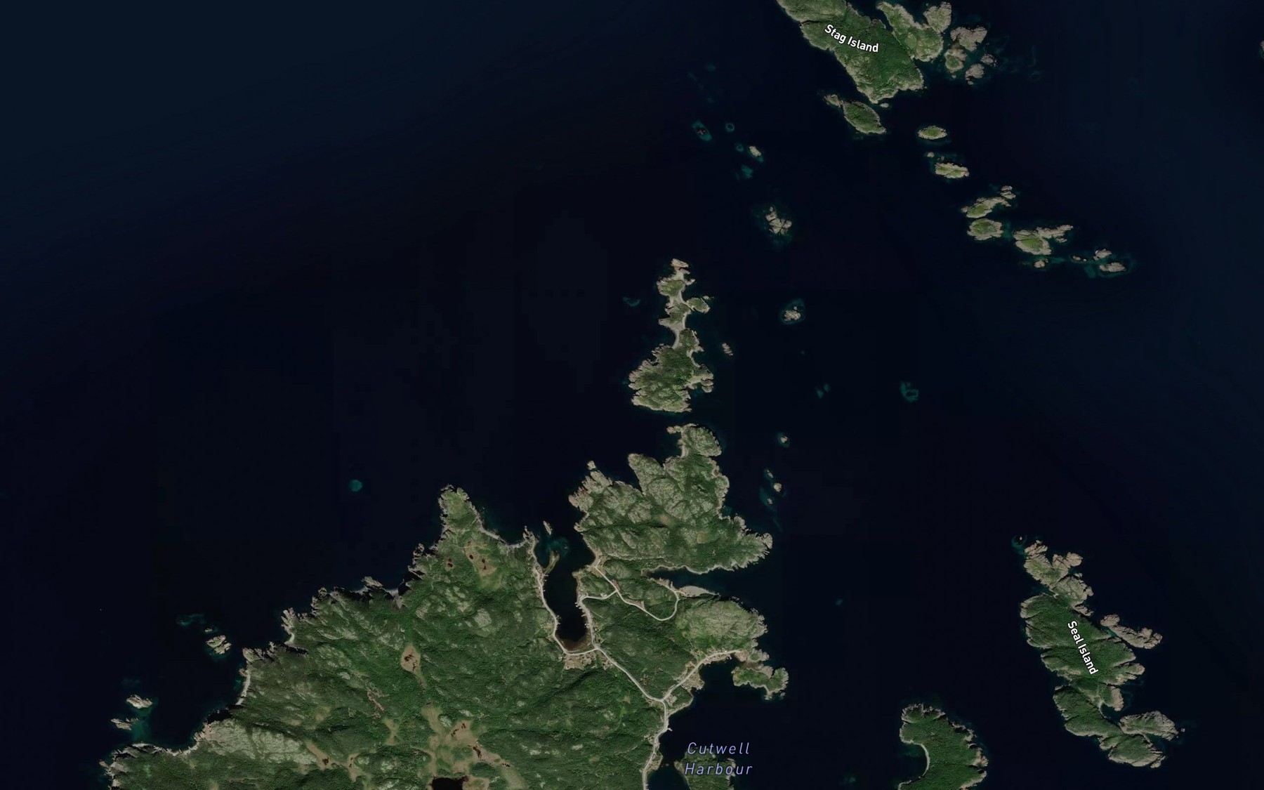 Satellite map of the Indian Tickle