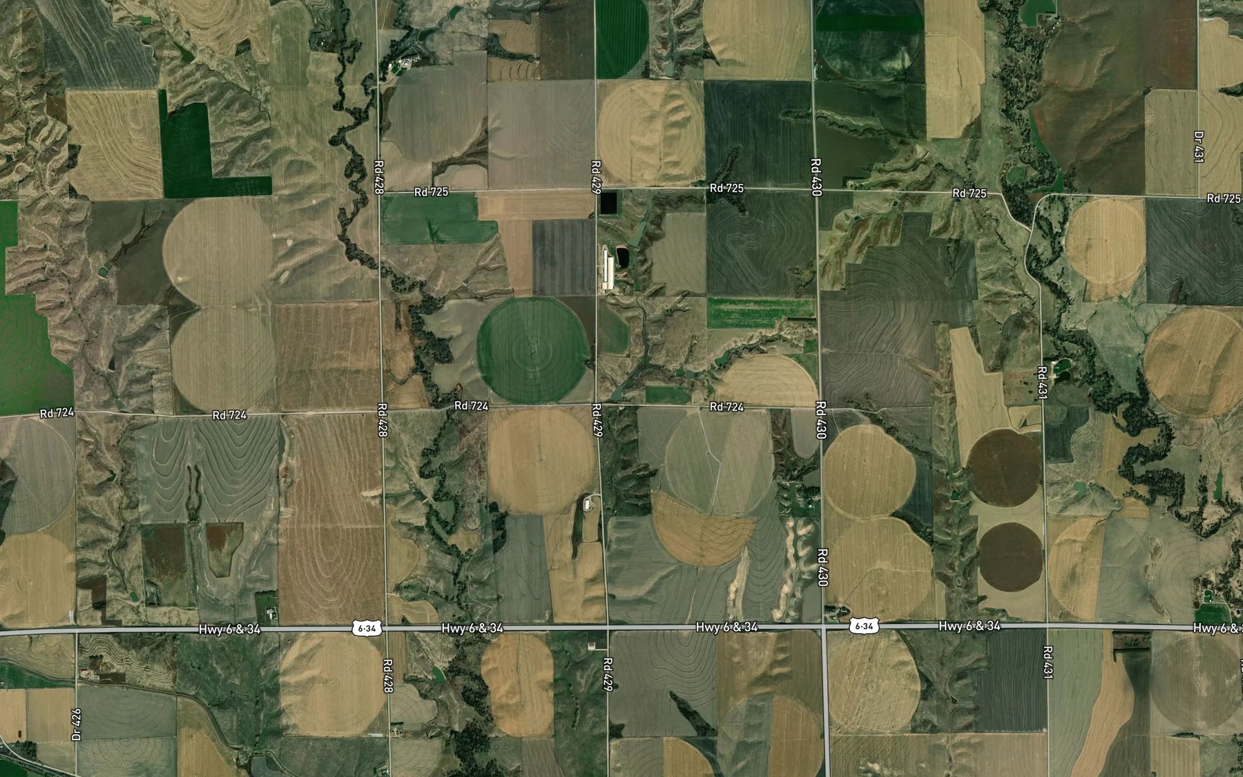 Satellite map of the Ziebell Reservoir