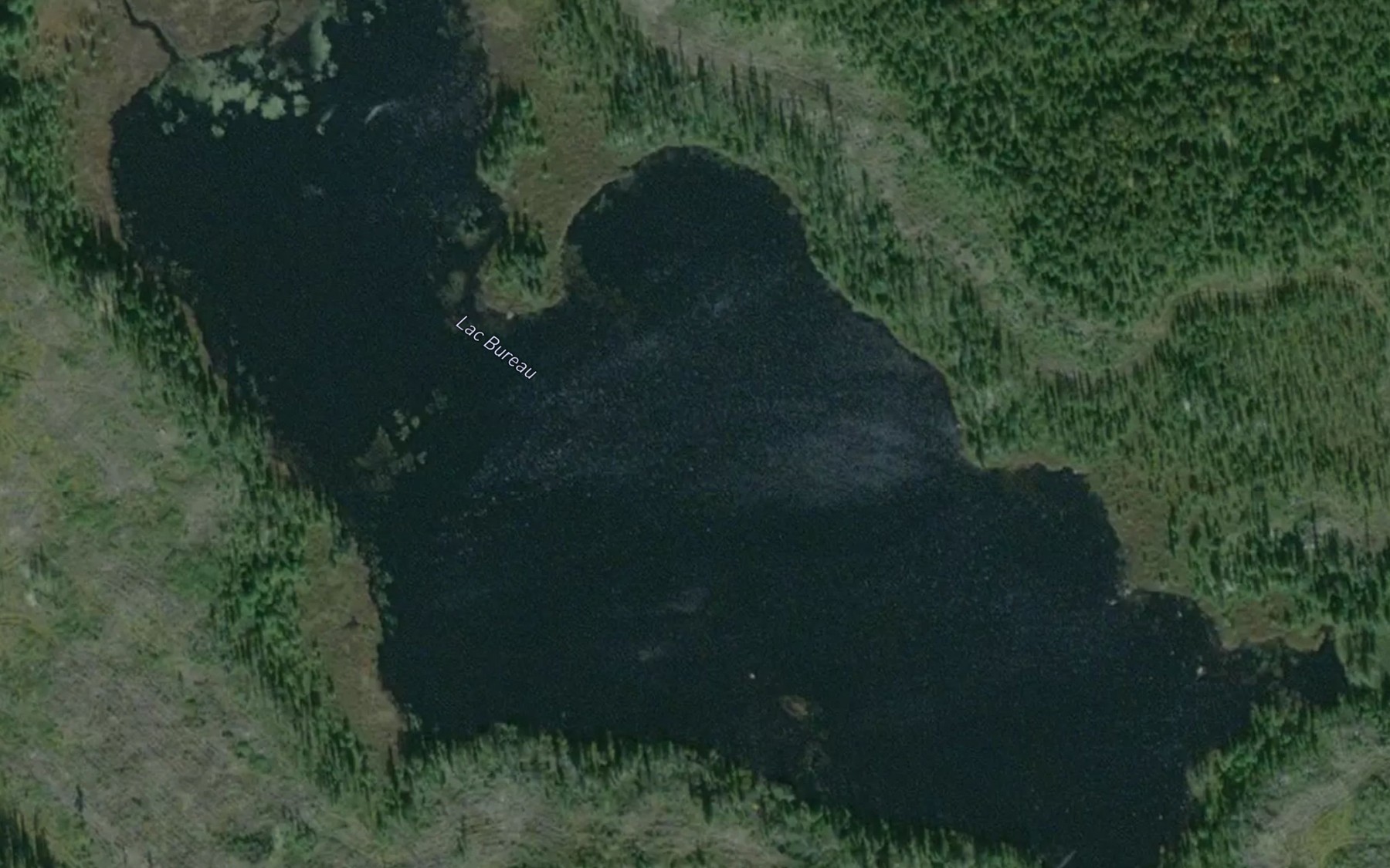 Satellite map of the Lac Bureau