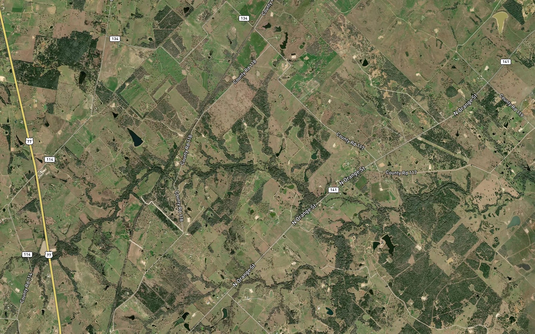 Satellite map of the Big Branch