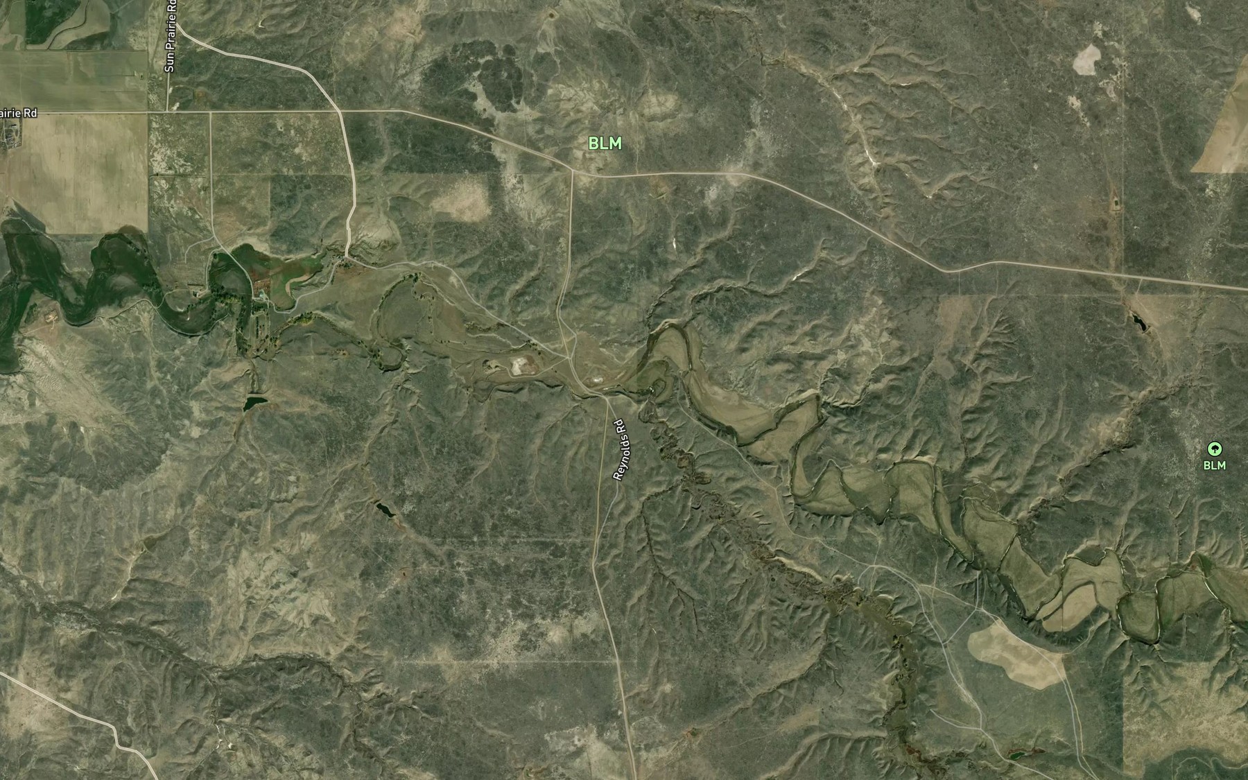 Satellite map of the Smith Creek