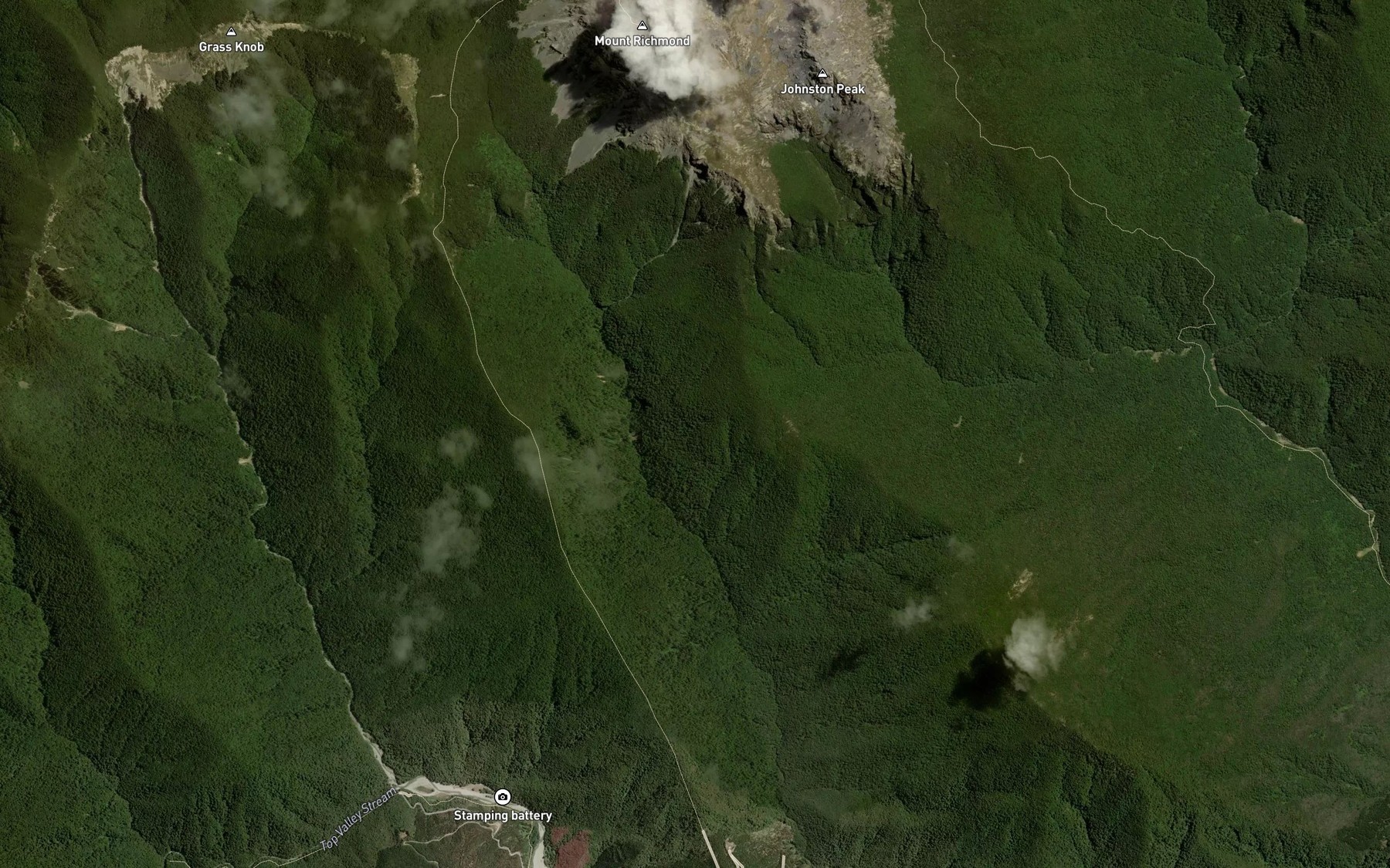 Satellite map of the Armchair Stream