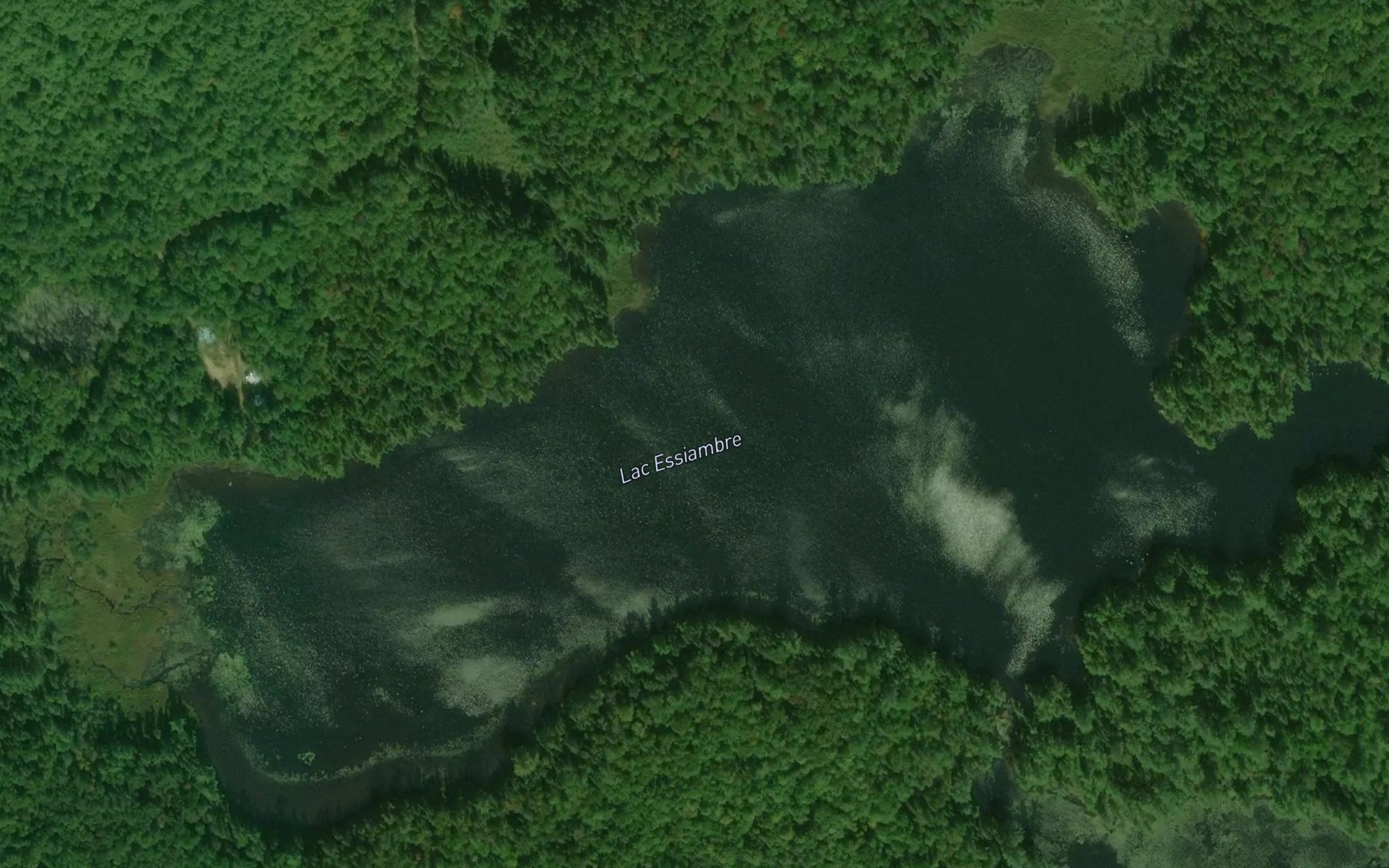Satellite map of the Lac Essiambre