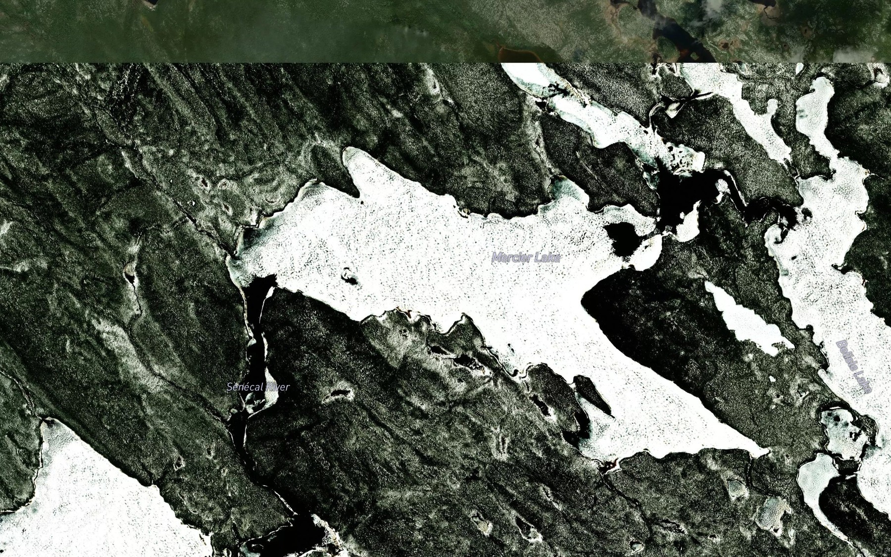Satellite map of the Lac Mercier