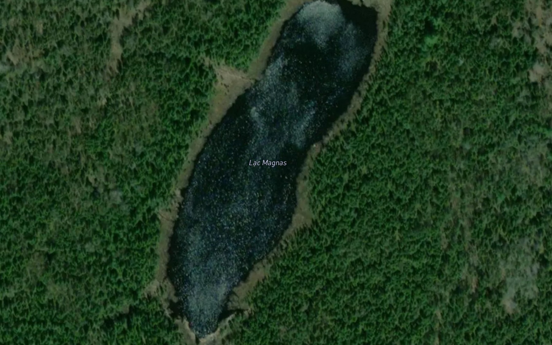 Satellite map of the Lac Magnas