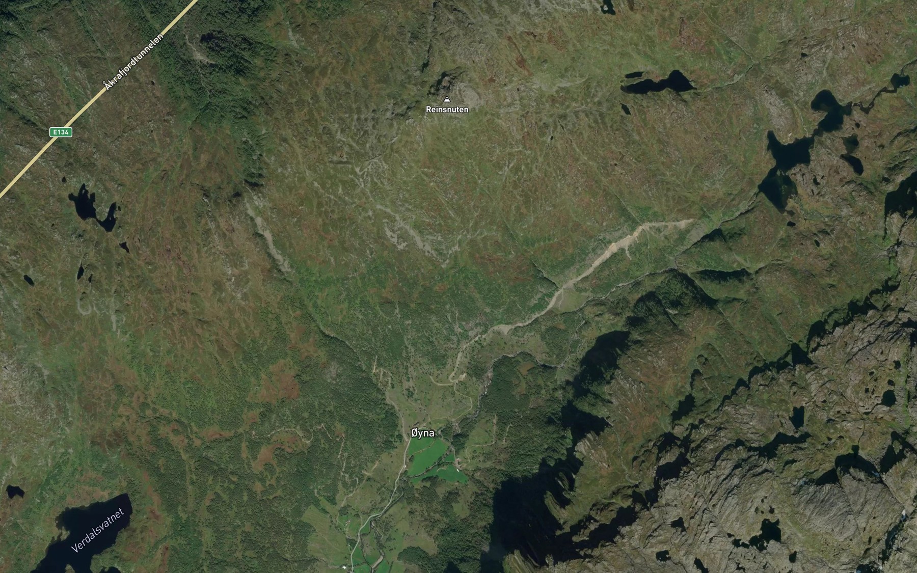 Satellite map of the Gloppebekken