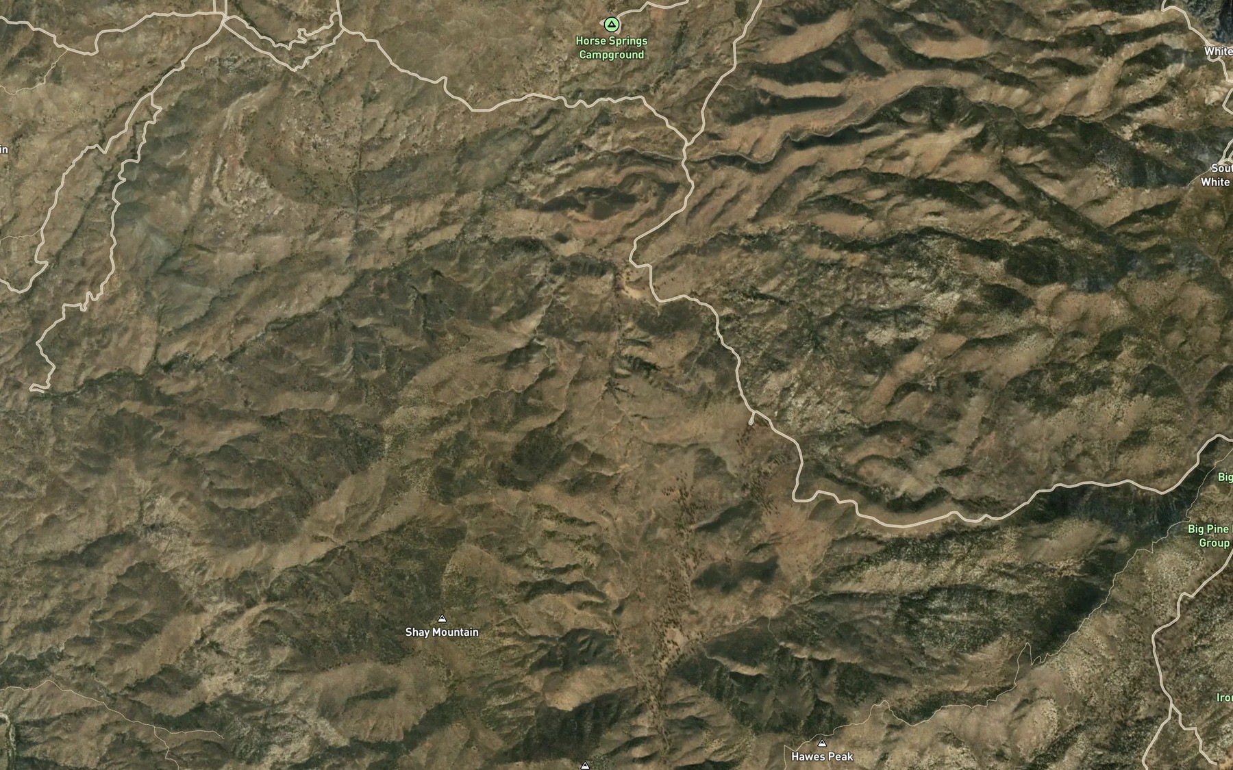 Satellite map of the Snake Spring