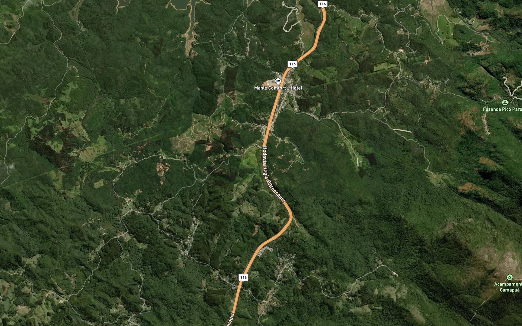 Satellite map of the Corrego Basilio