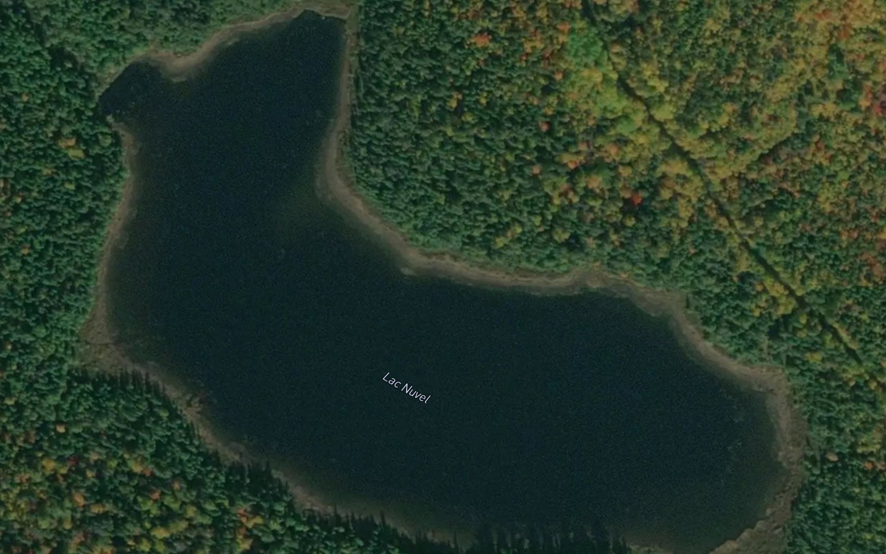 Satellite map of the Lac Nuvel