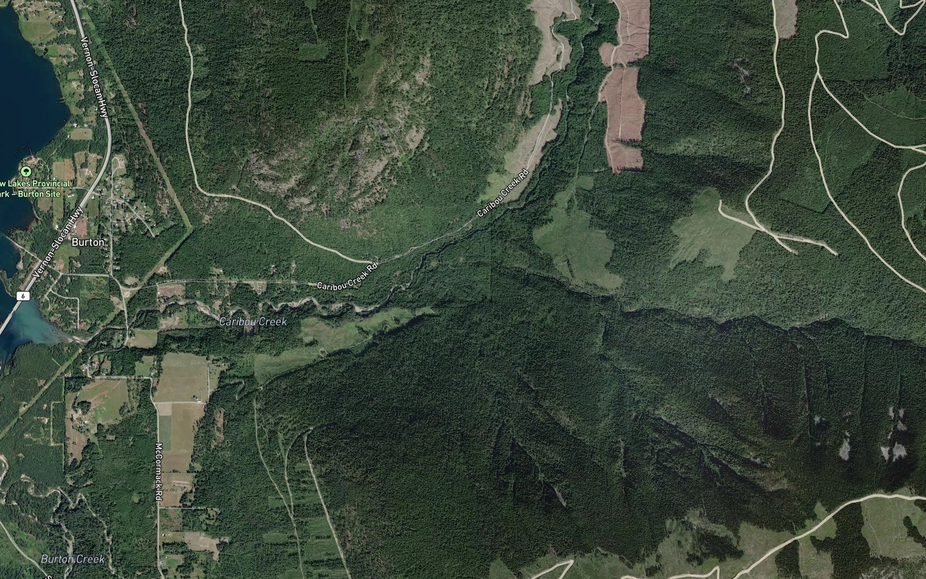 Satellite map of the Goatcanyon Creek