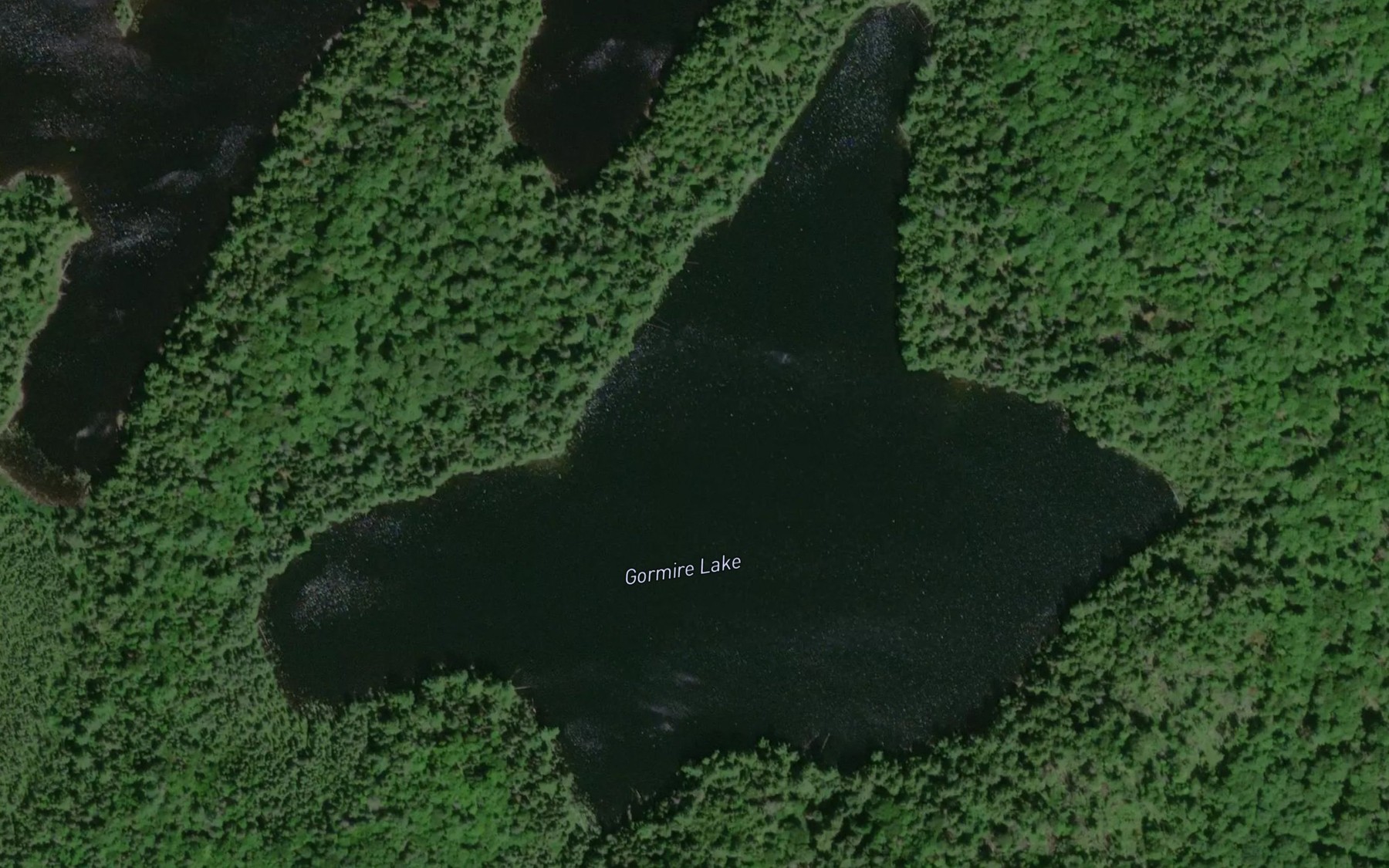 Satellite map of the Gormire Lake