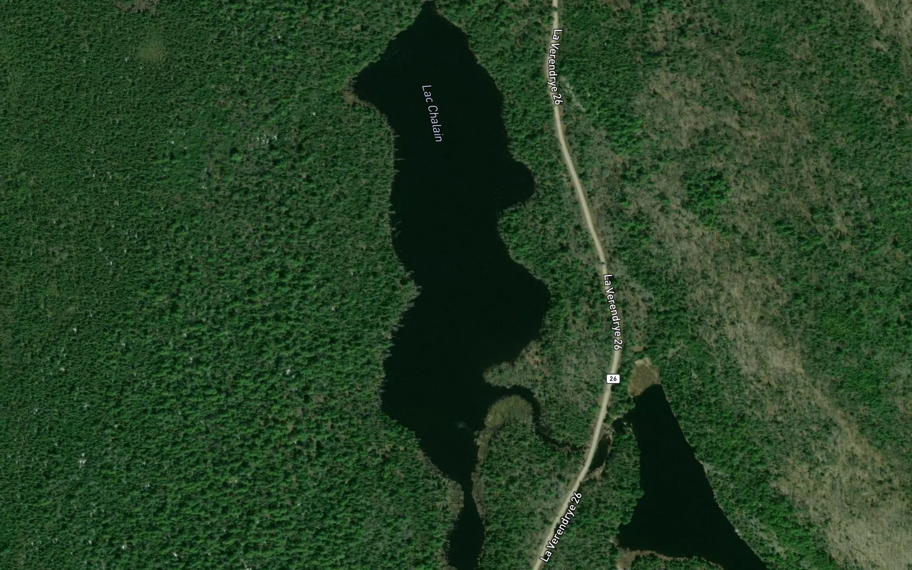 Satellite map of the Lac Chalain