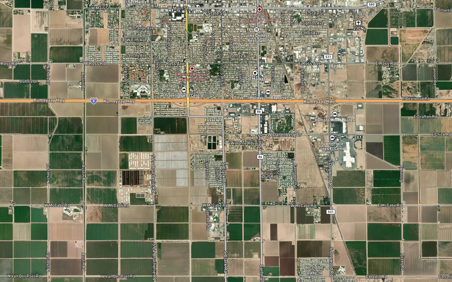 Satellite map of the Date Canal