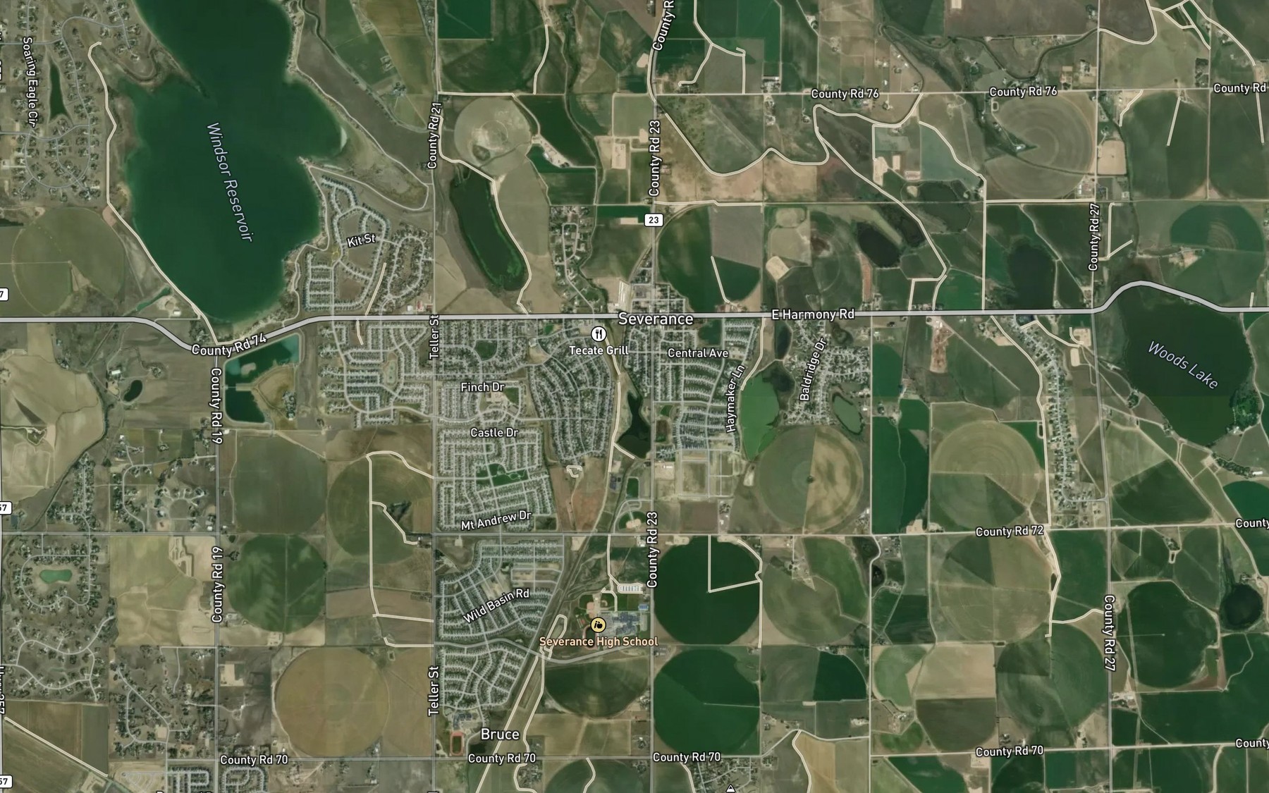 Satellite map of the The Slough
