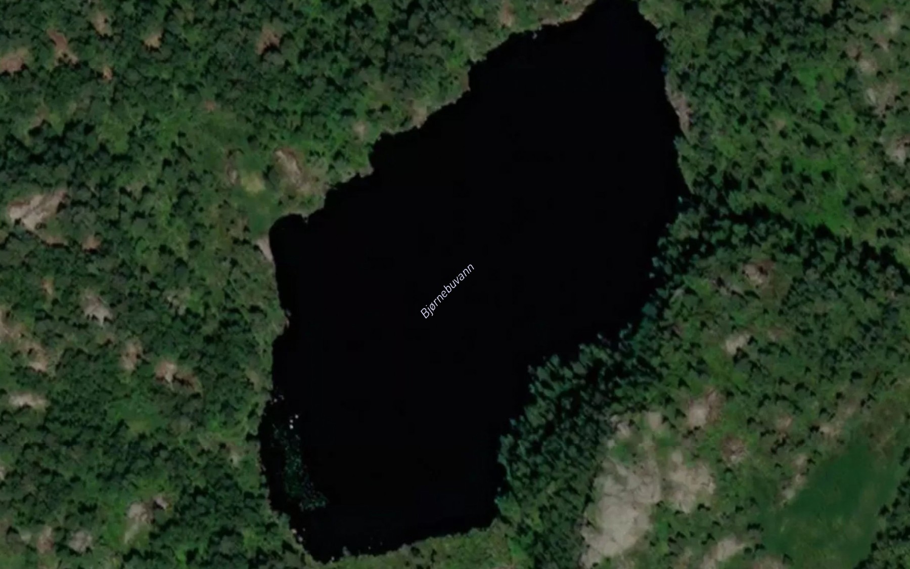 Satellite map of the Bjornebuvann